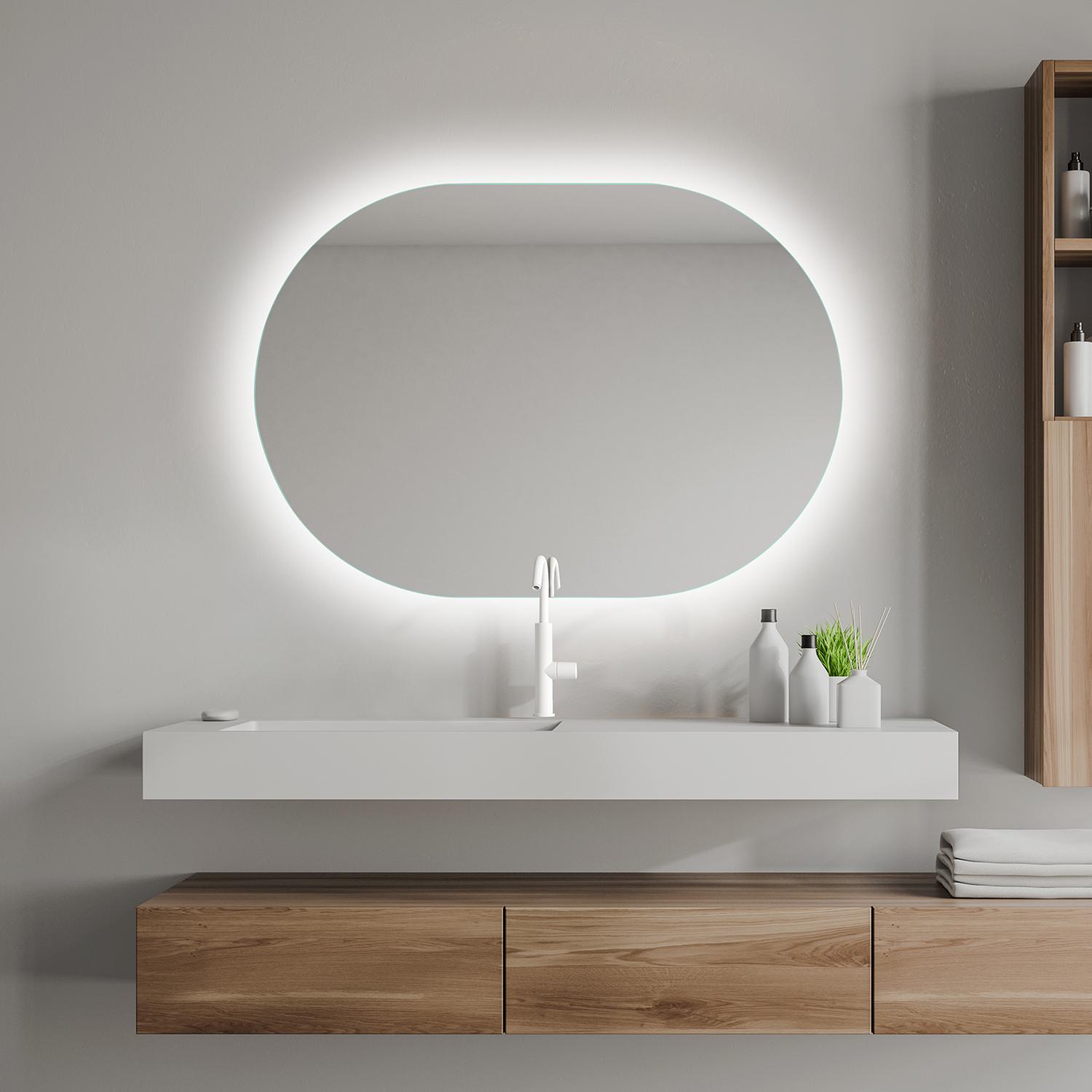 Miroir LED 60x85 cm ovale