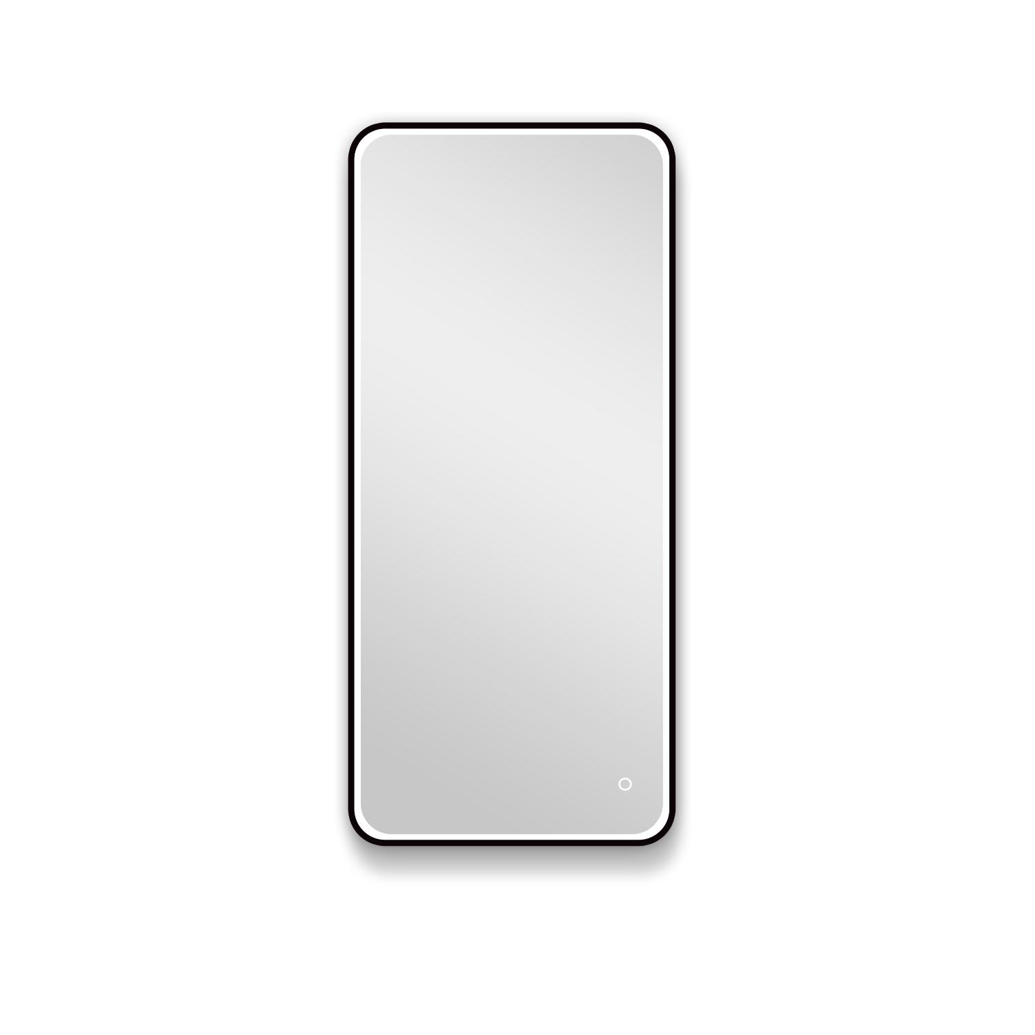 Miroir LED rectangulaire 90x40cm avec cadre alu noir