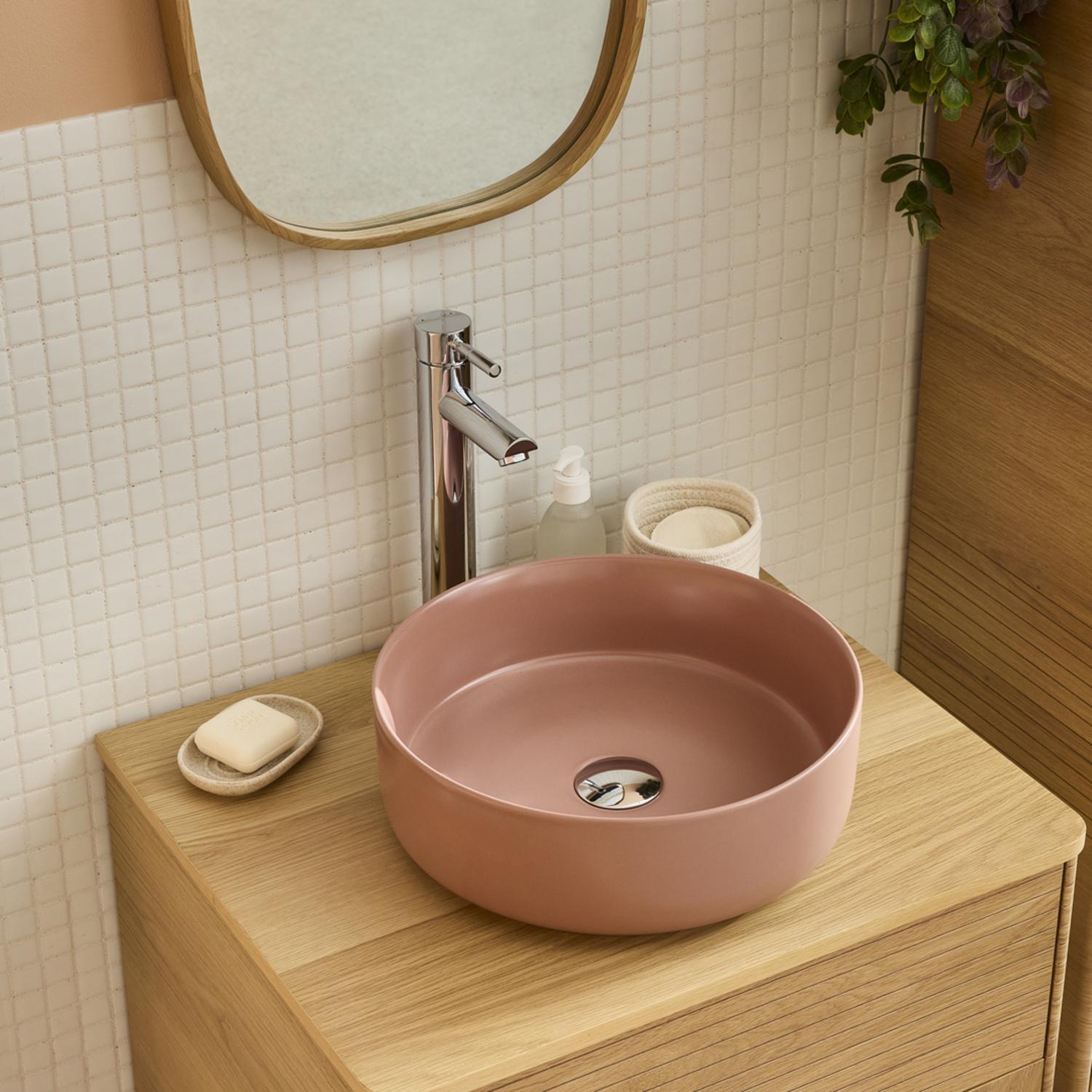 Vasque à poser ronde en céramique 36cm
