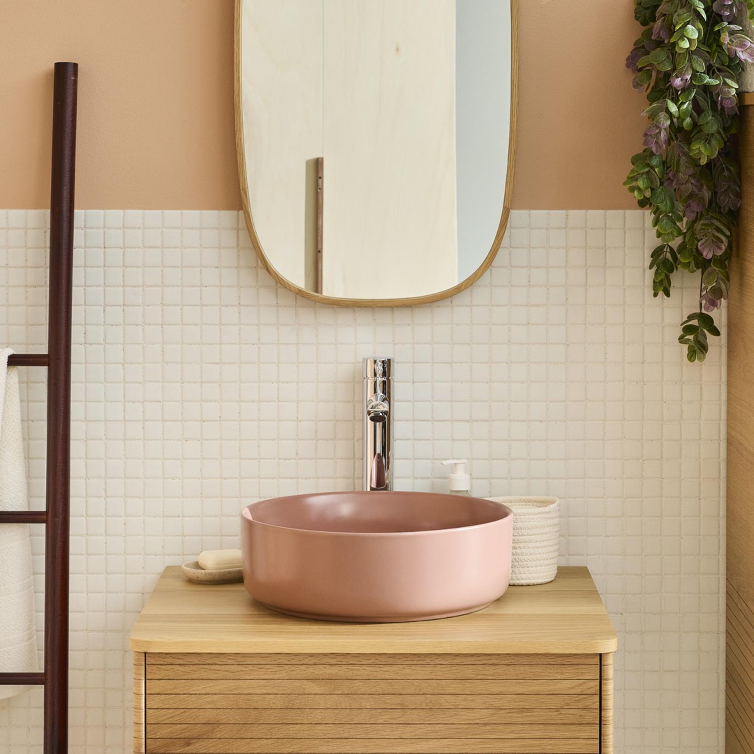 Vasque à poser ronde en céramique 36cm