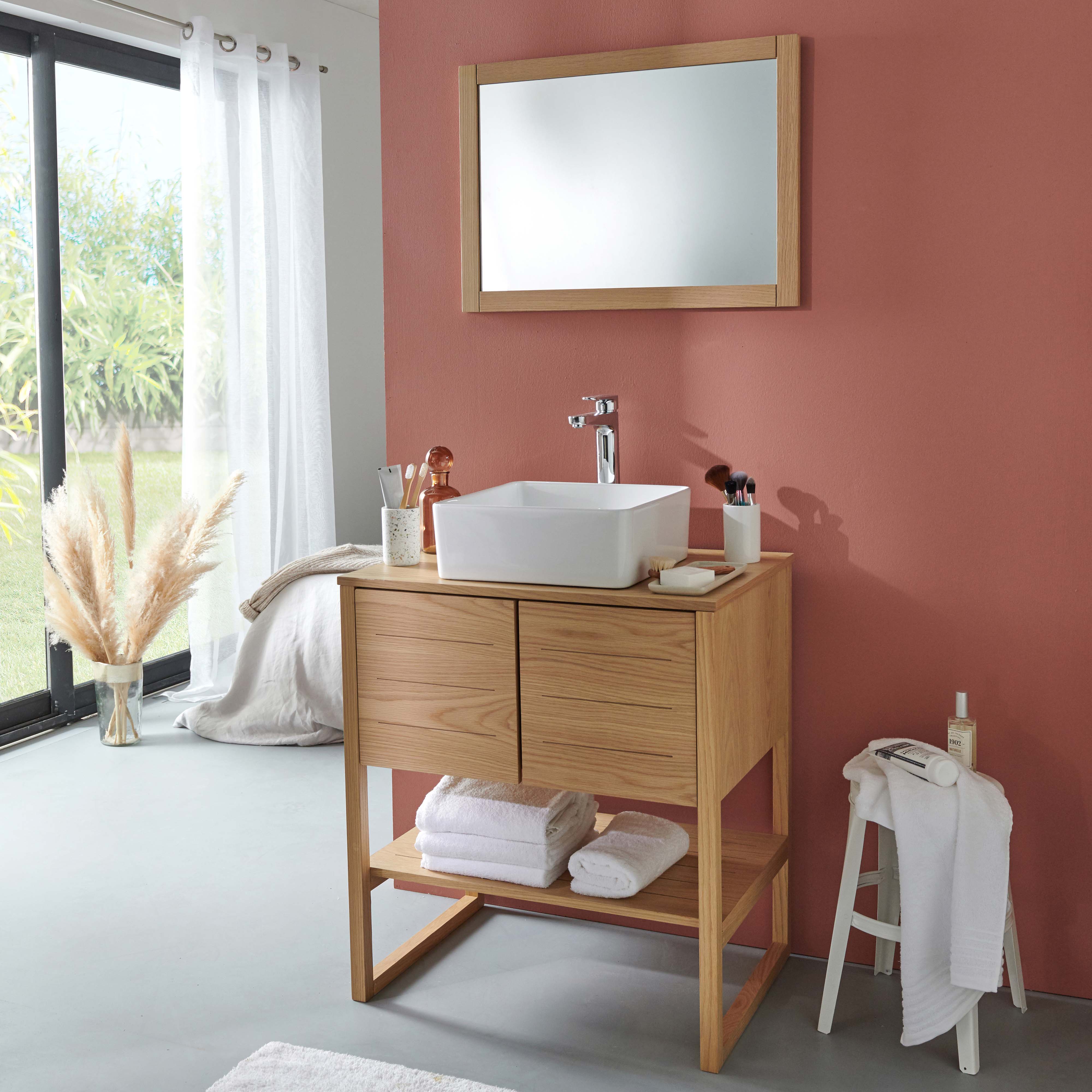 Miroir rectangulaire en bois 50 x 70 cm ATOLL
