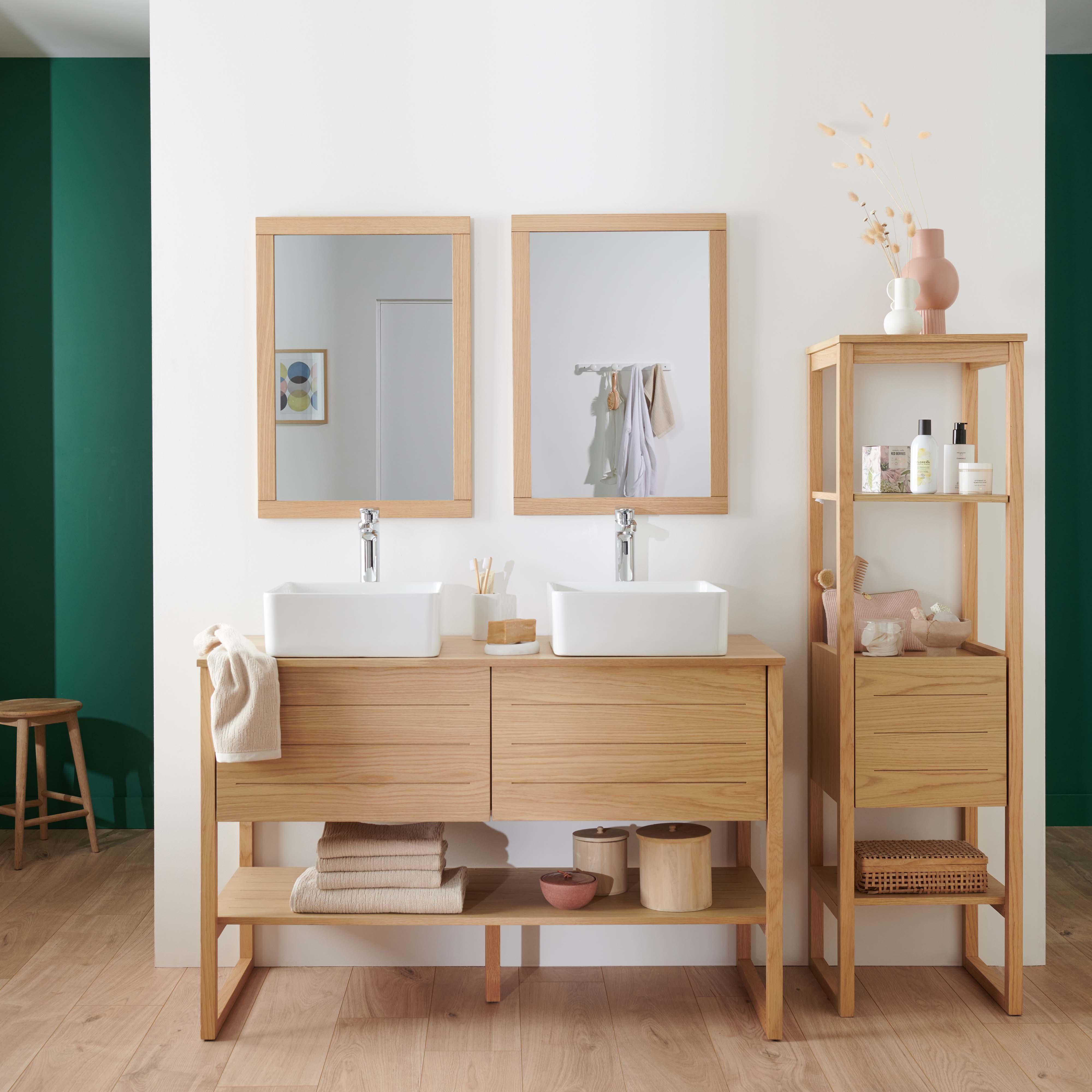 Miroir rectangulaire en bois 50 x 70 cm ATOLL