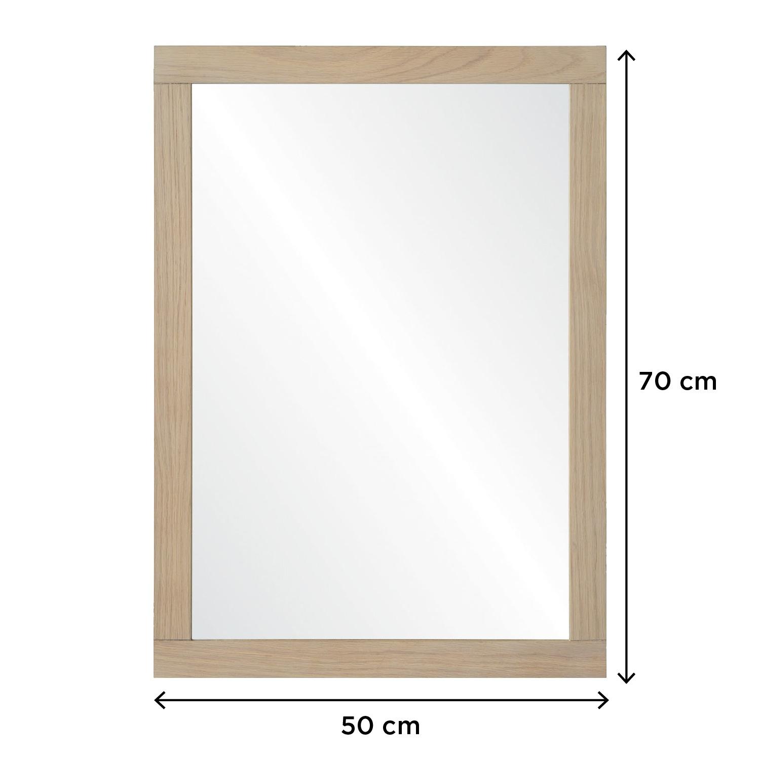 Miroir rectangulaire en bois 50 x 70 cm ATOLL