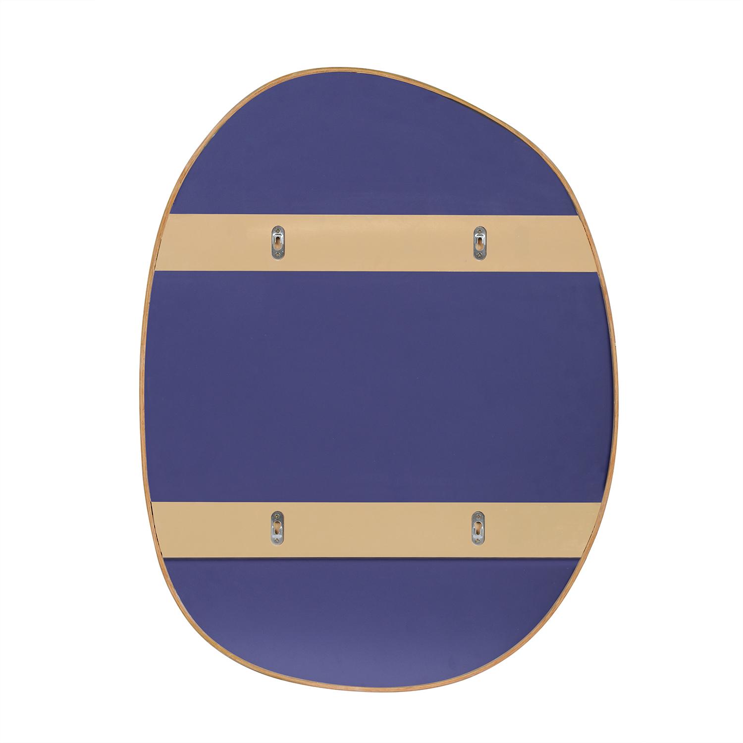 Miroir galet chêne 60 x 80 cm
