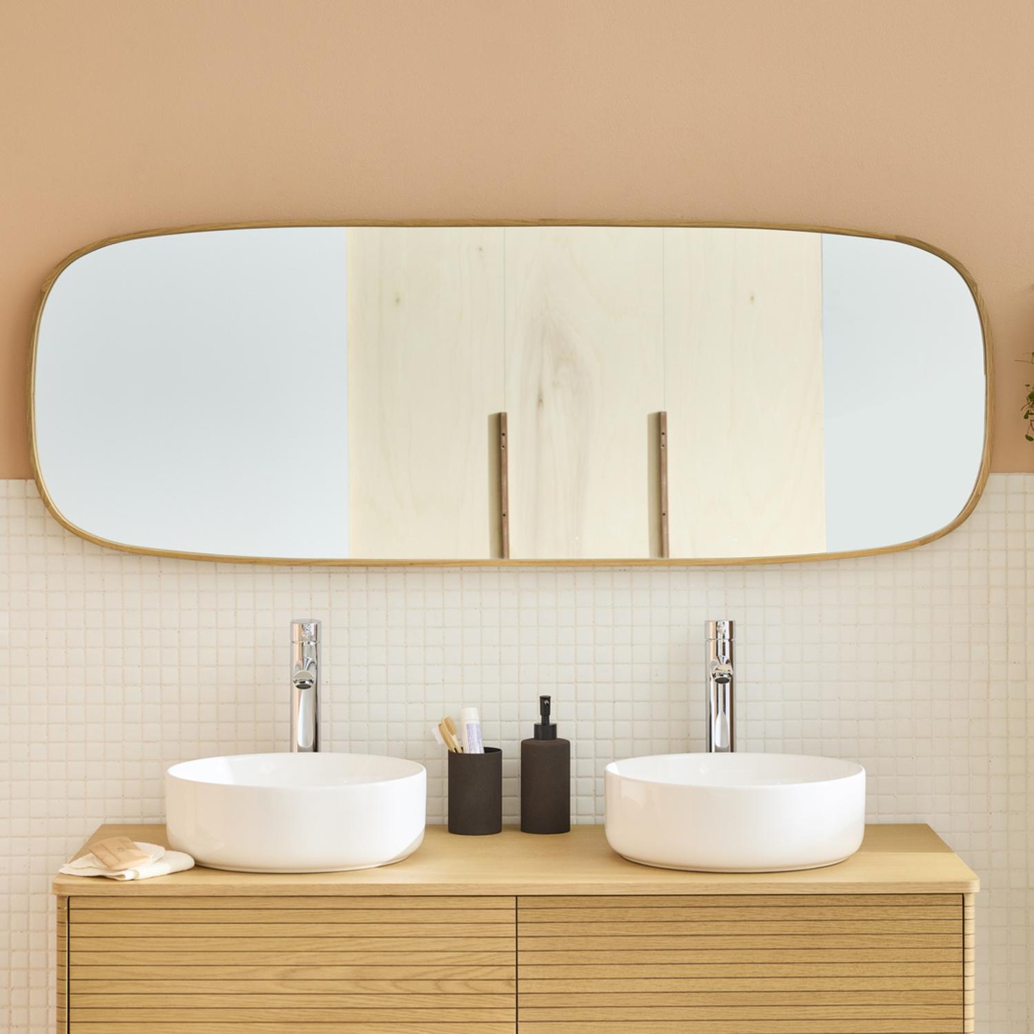 Miroir rectangulaire chêne 50x140 FLOKI