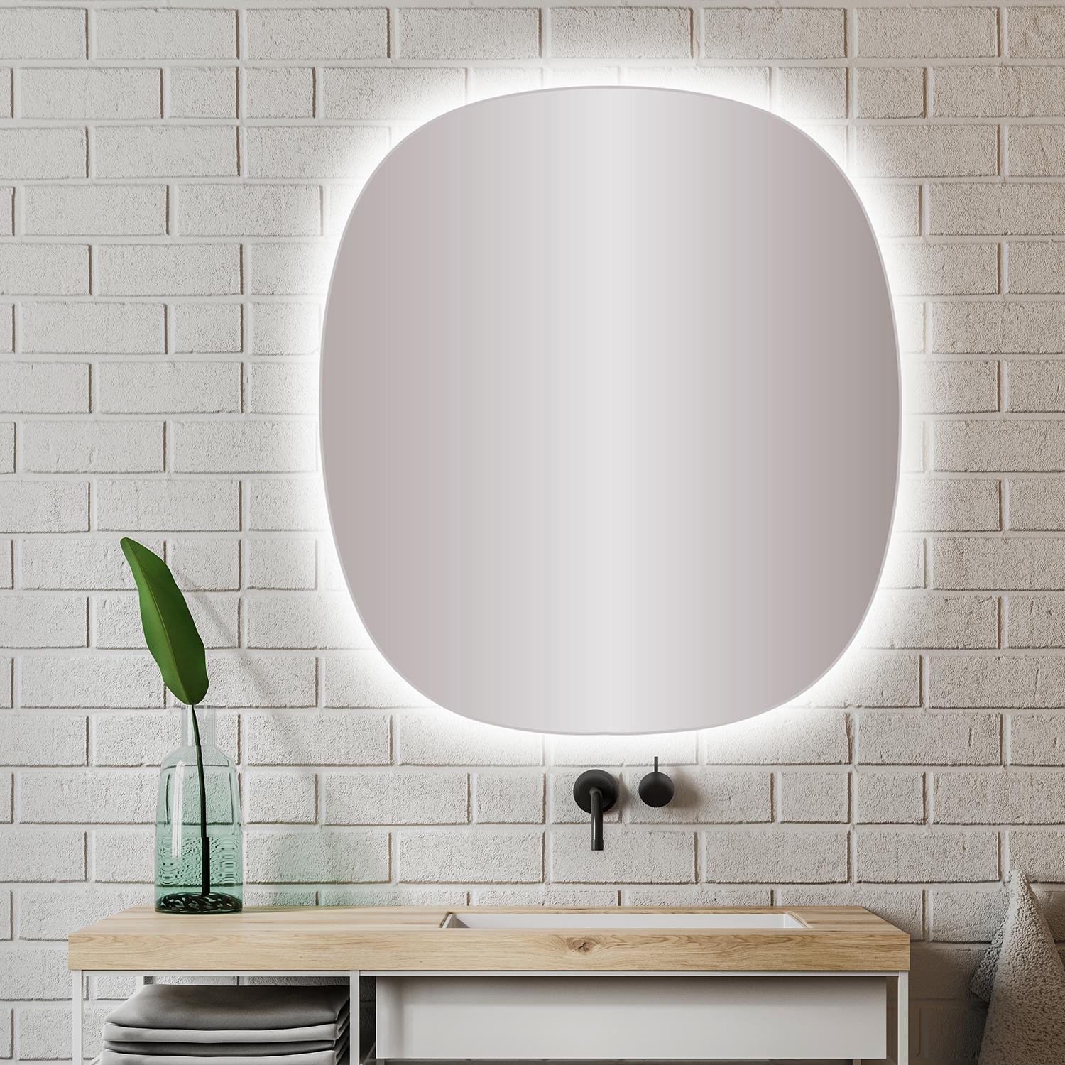 Miroir LED 70x78 cm organique