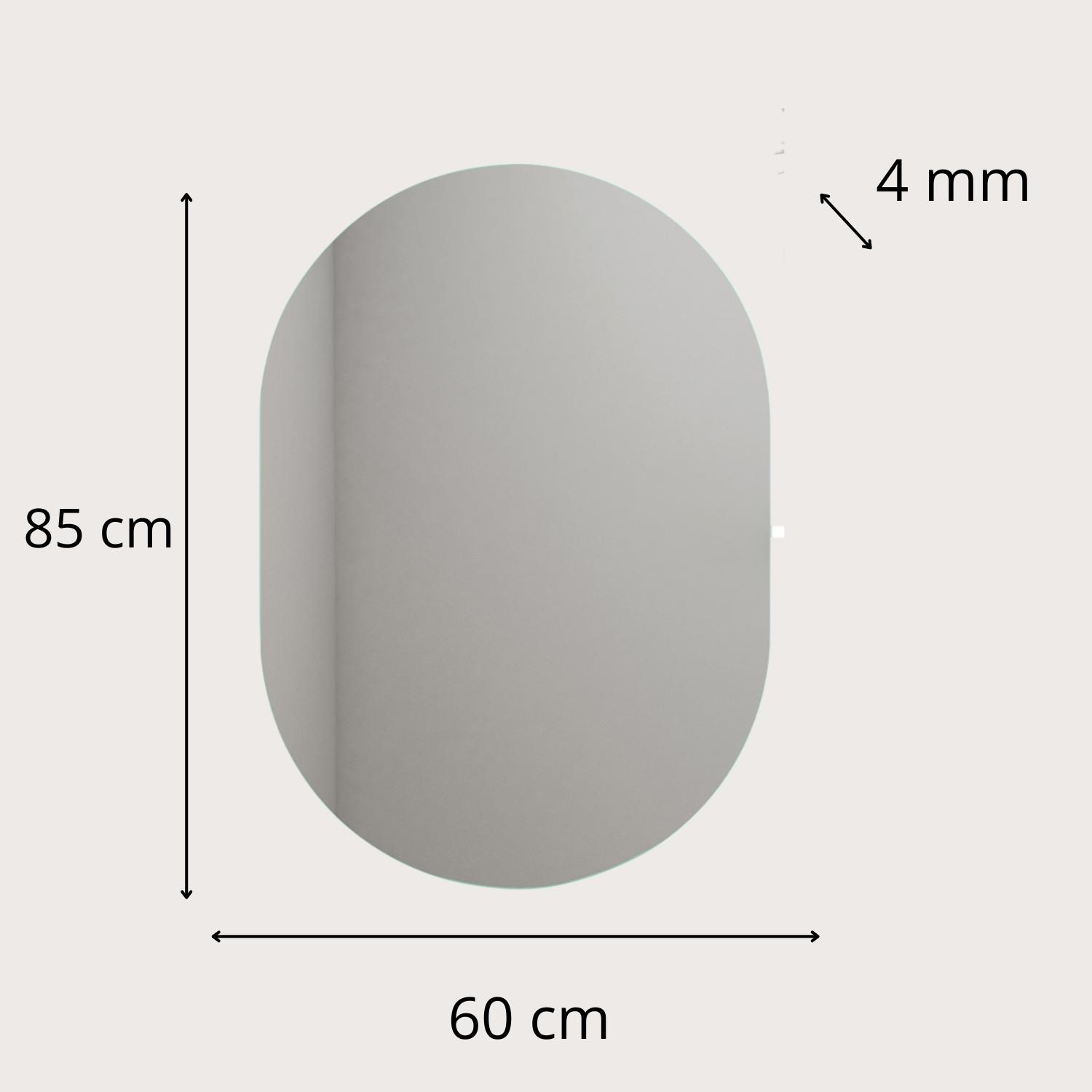 Miroir LED 60x85 cm ovale