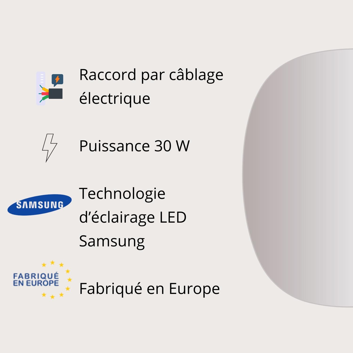 Miroir LED 52x80 cm ANIA