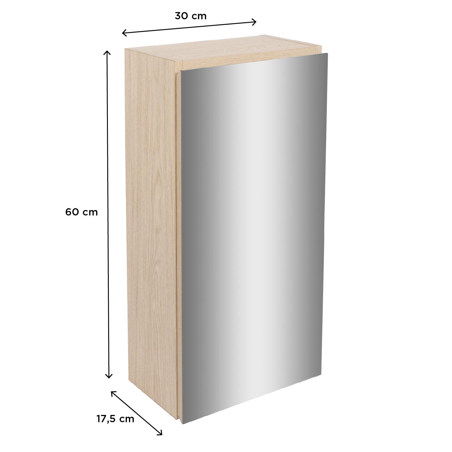 Module de rangement - Armoire de toilette - Faible profondeur - Blanc laqué