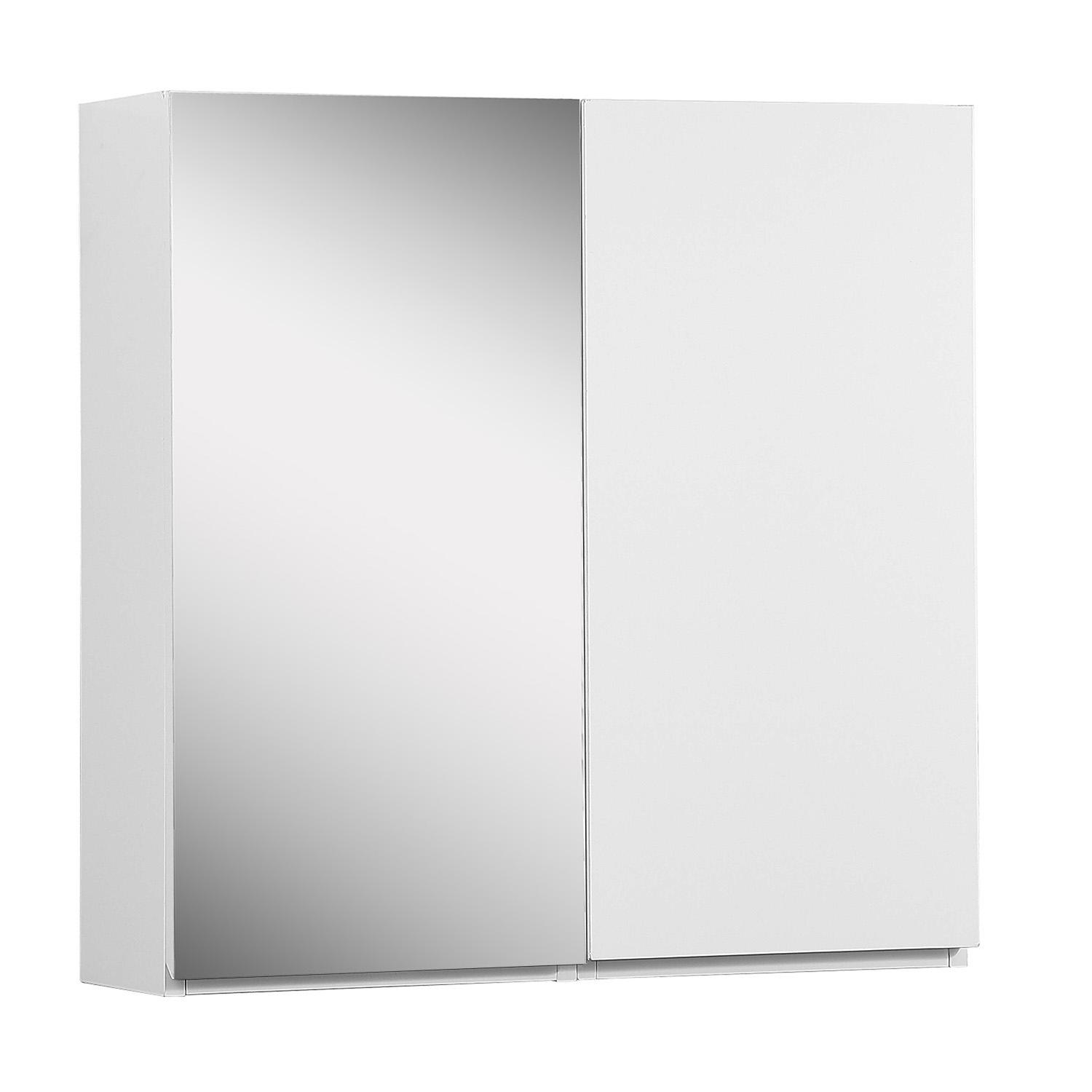 Armoire de toilette 60cm décor chêne porte + miroir