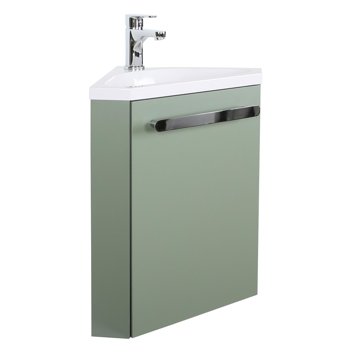 Meuble lave-mains d'angle décor chêne SKINO