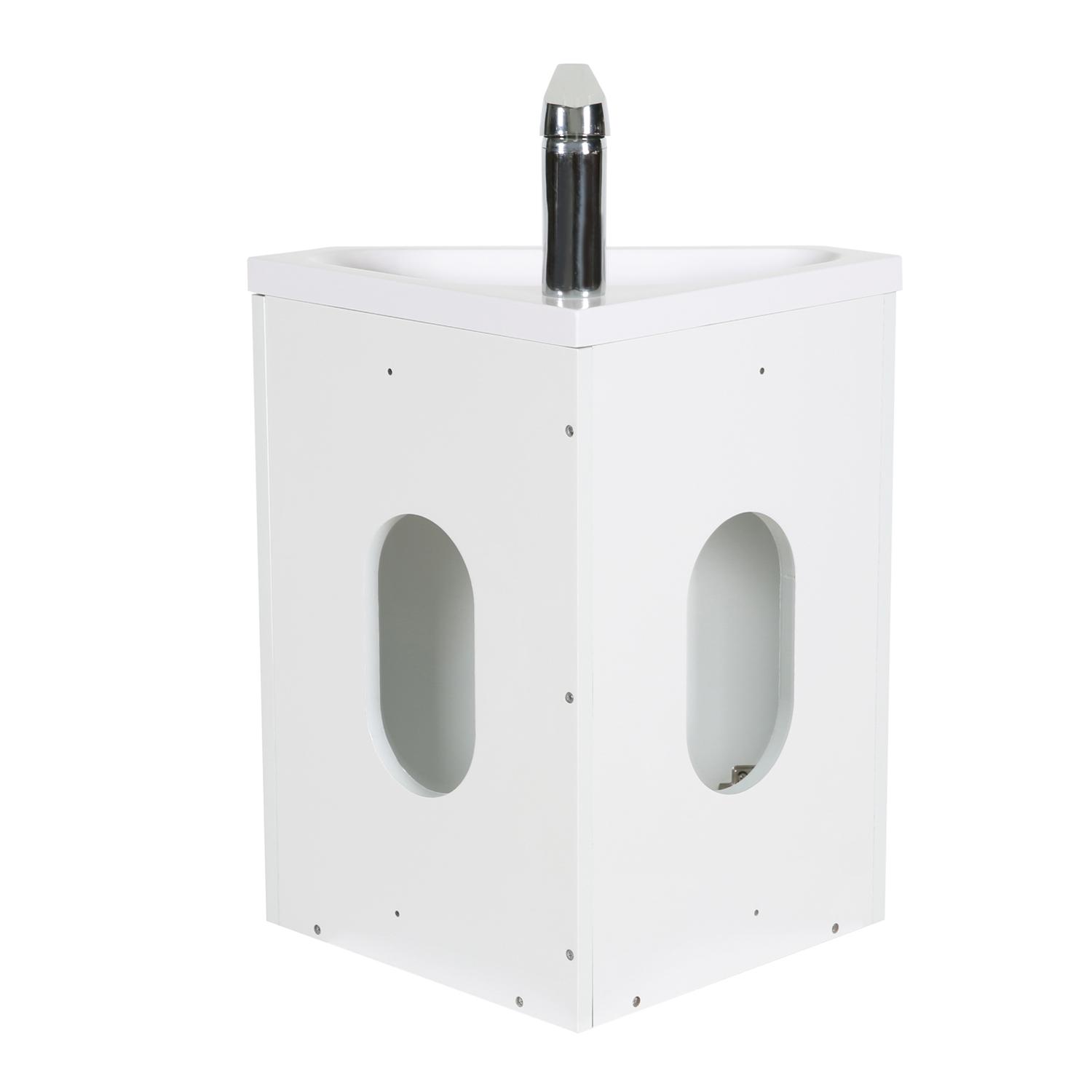 Meuble lave-mains d'angle décor chêne SKINO
