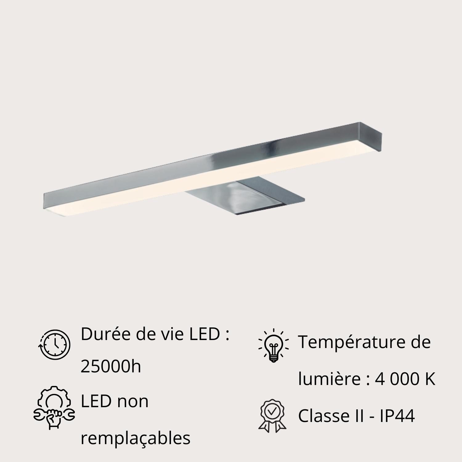 Spot LED chromé 25 cm SARAY