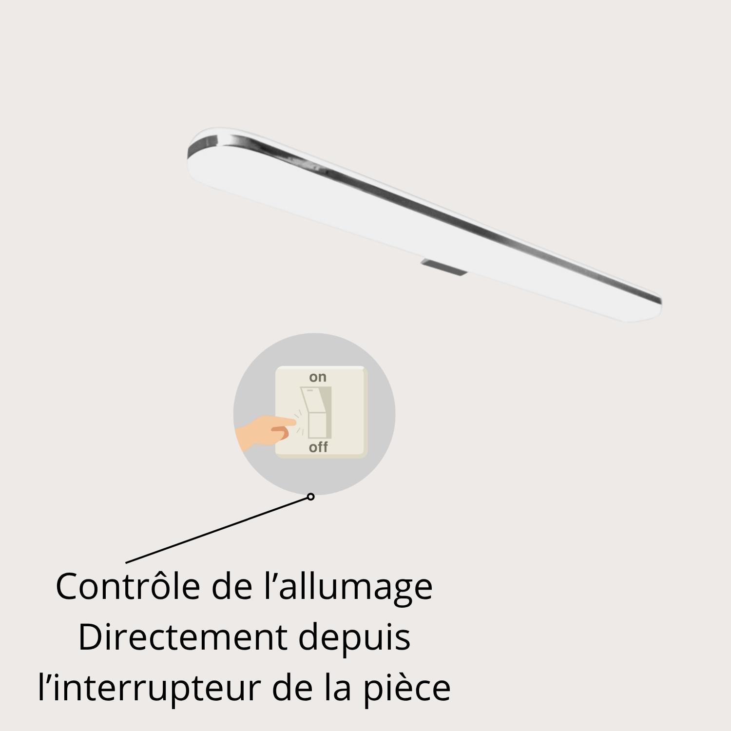 Spot LED chromé 45 cm LUZ