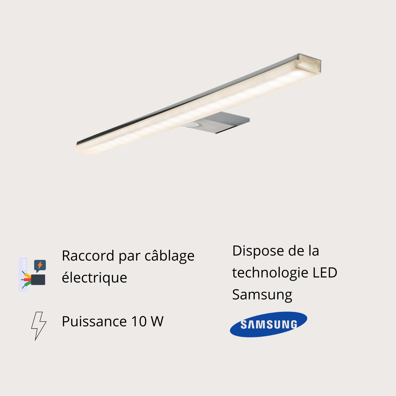 Spot LED pour miroir an aluminium 45,8cm