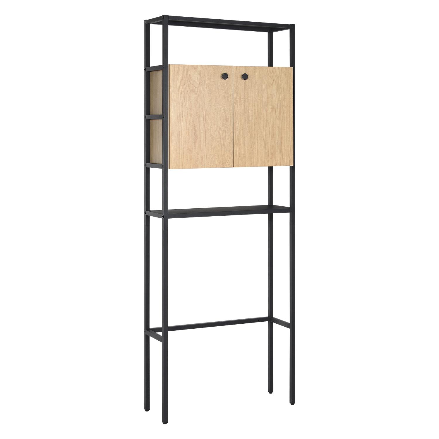 Meuble wc pont de rangement étagère wc bois et métal JAMY