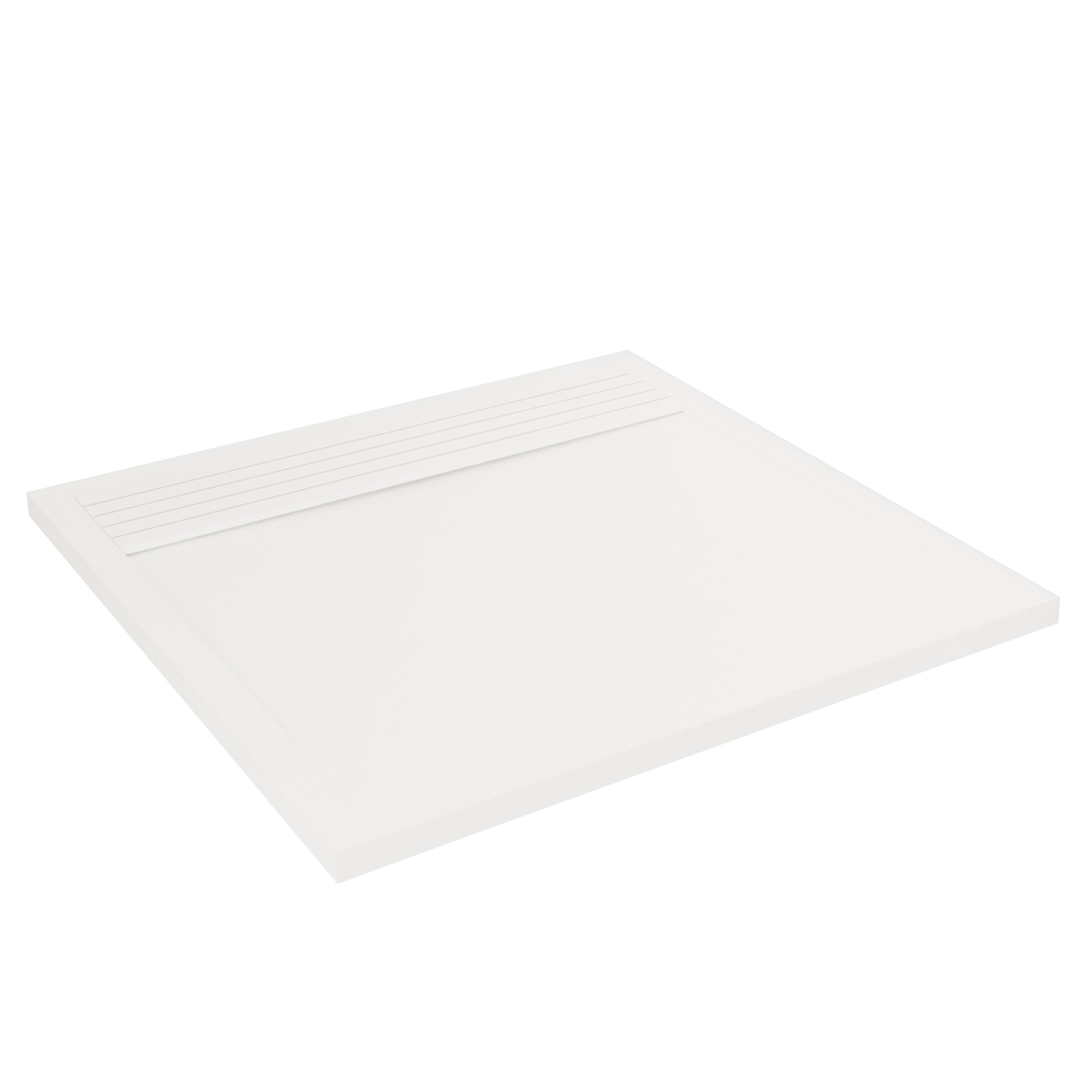 Receveur de douche 100x80 cm en béton blanc