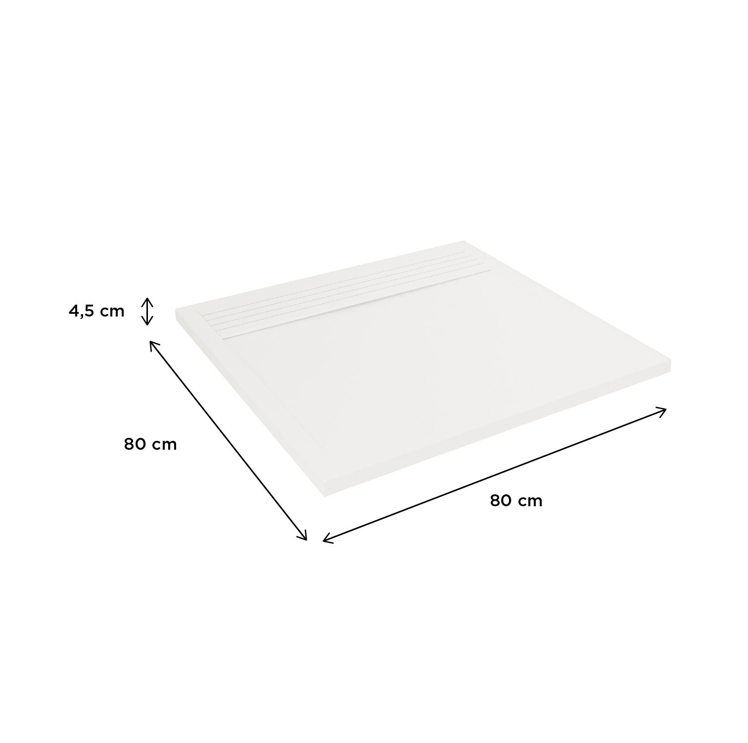 Receveur de douche 100x80 cm en béton blanc