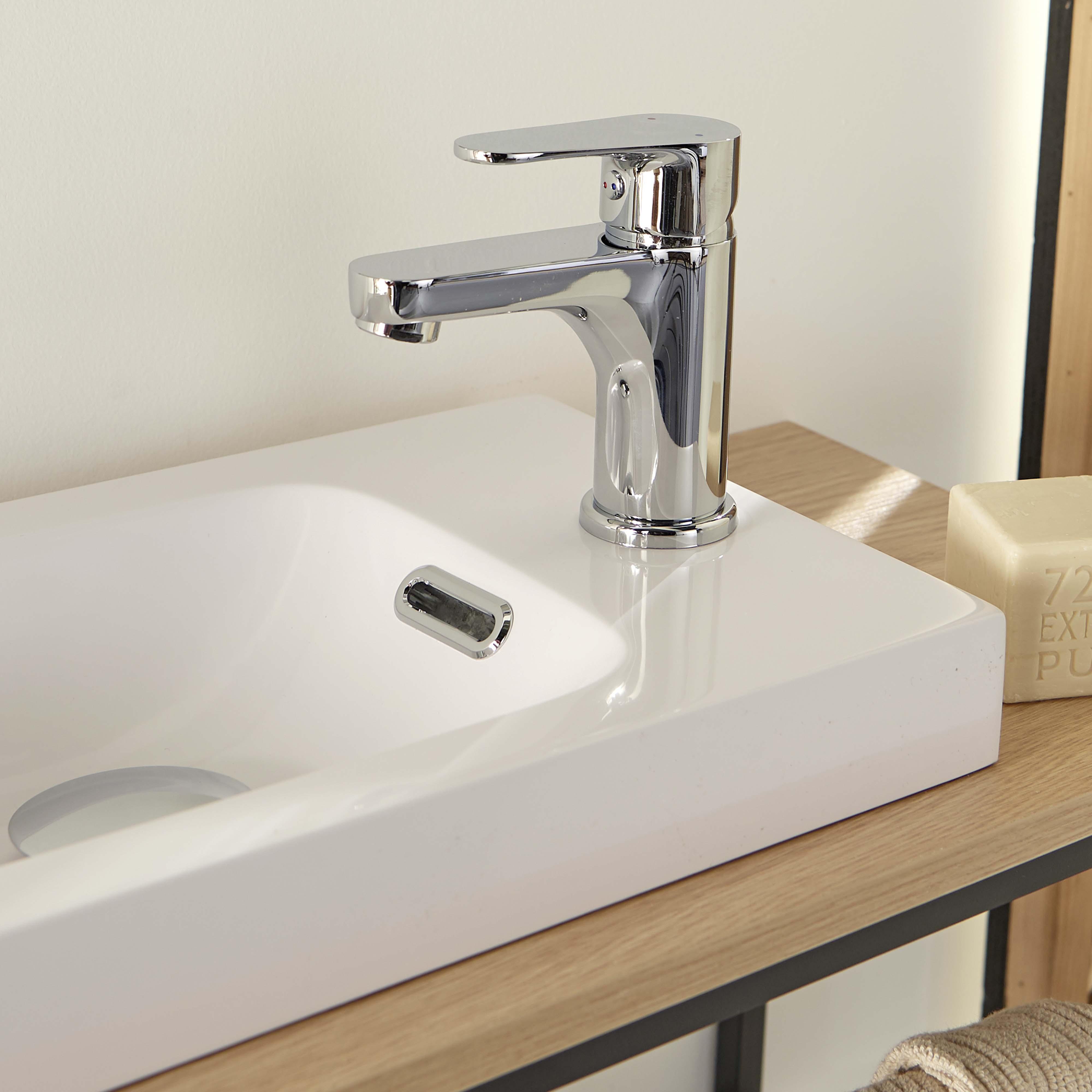 Robinet lave-mains noir mat - Mitigeur eau chaude et eau froide GRIFO