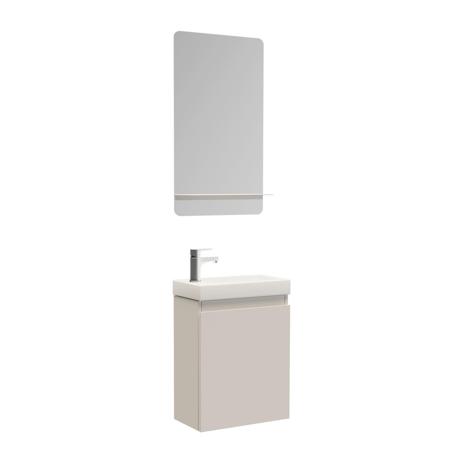 Ensemble lave-mains suspendu + miroir tablette