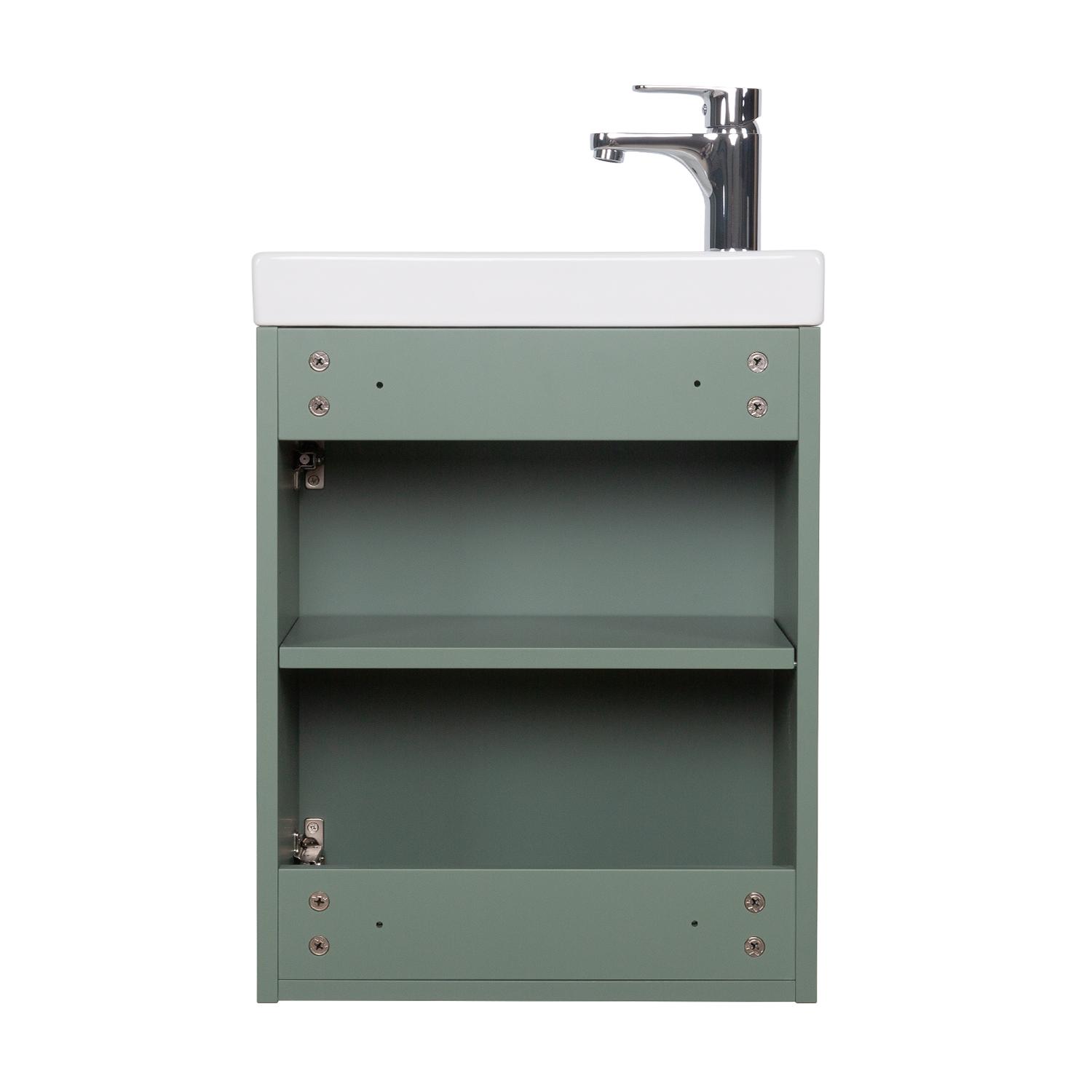 Ensemble lave-mains suspendu + miroir tablette