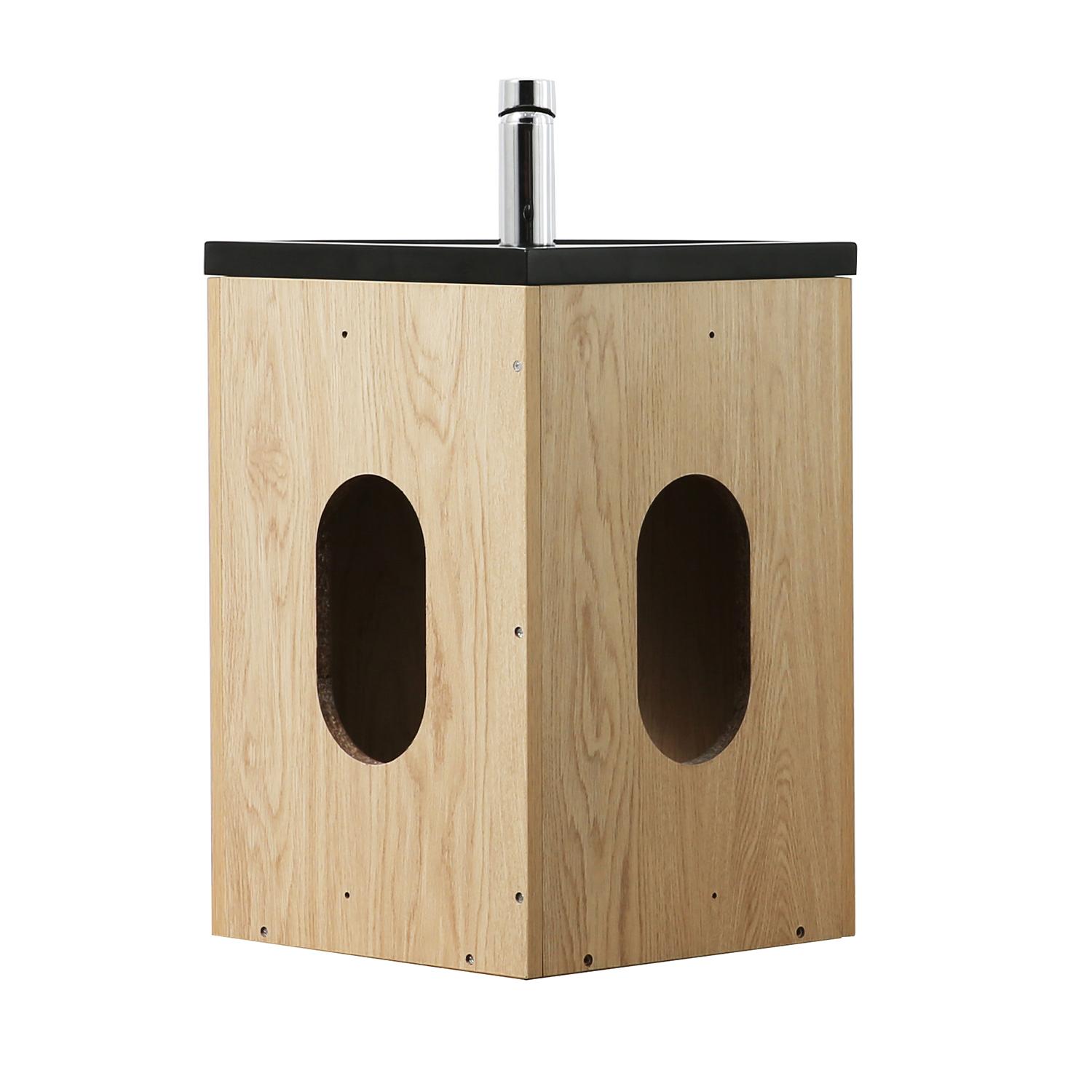 Ensemble meuble lave-mains d'angle blanc SKINO avec robinet chromé