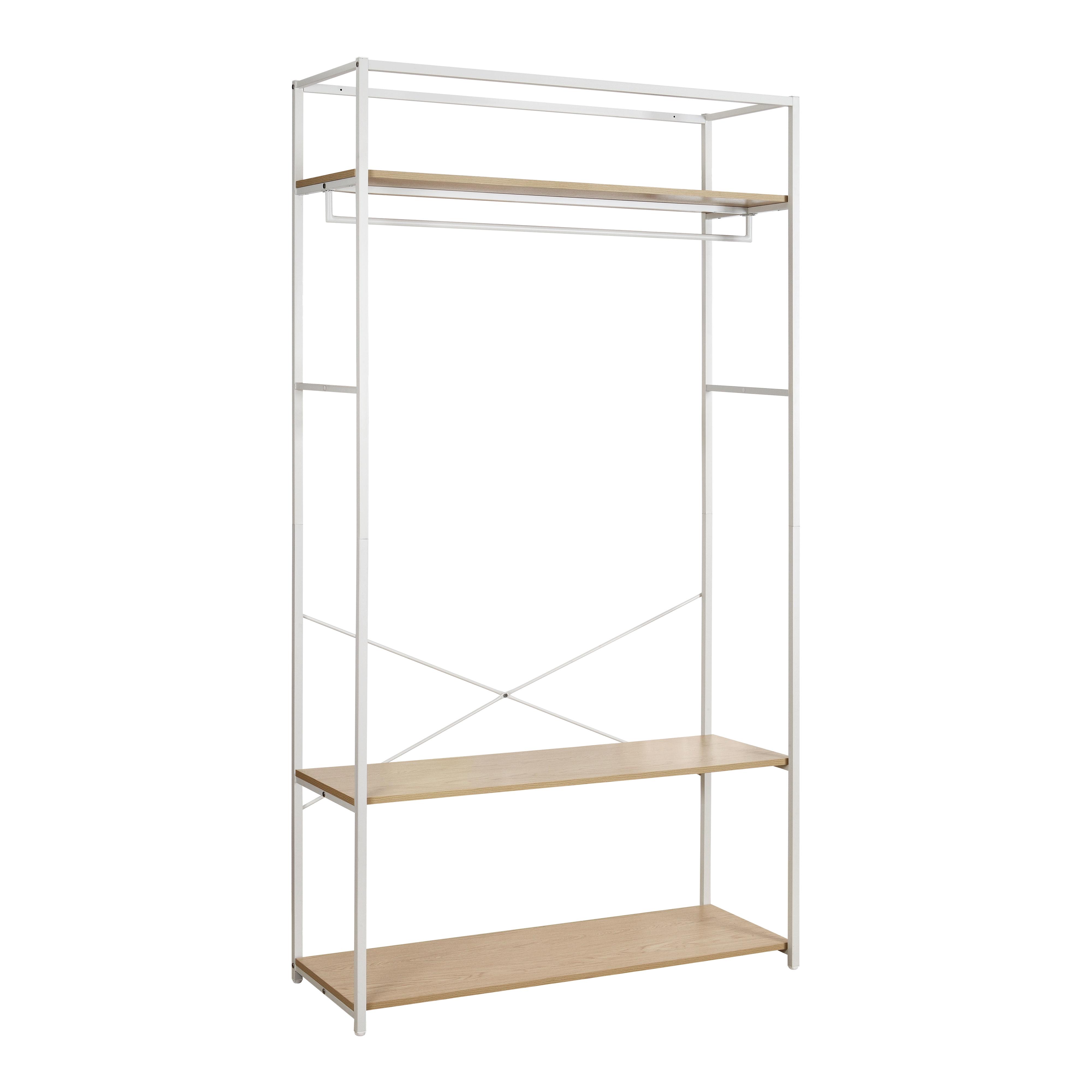 Portant vêtements bois et métal NOIR L110 x H200cm JUNE