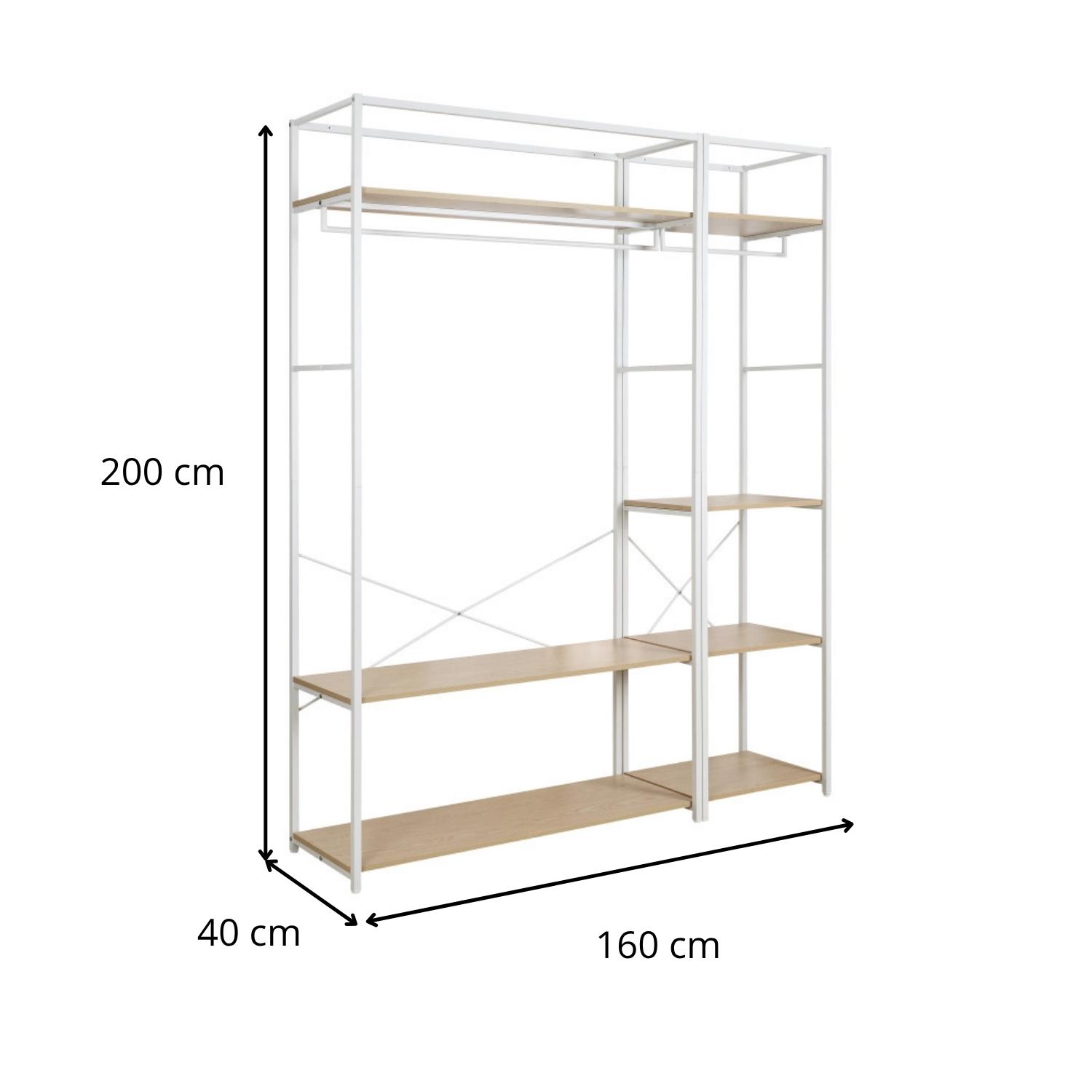 Portants Vêtements en bois et métal NOIR - Lot de 2 - JUNE