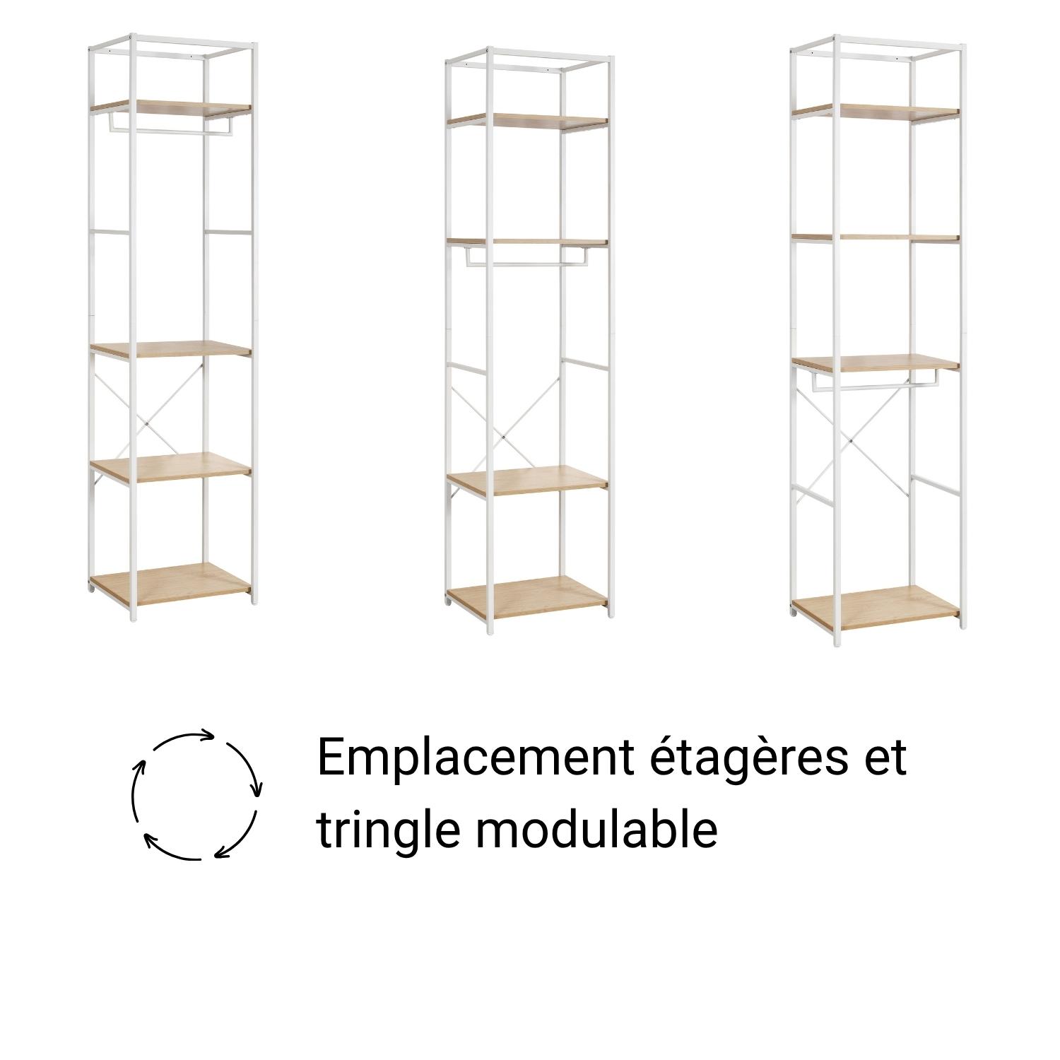 Portants Vêtements en bois et métal NOIR - Lot de 2 - JUNE