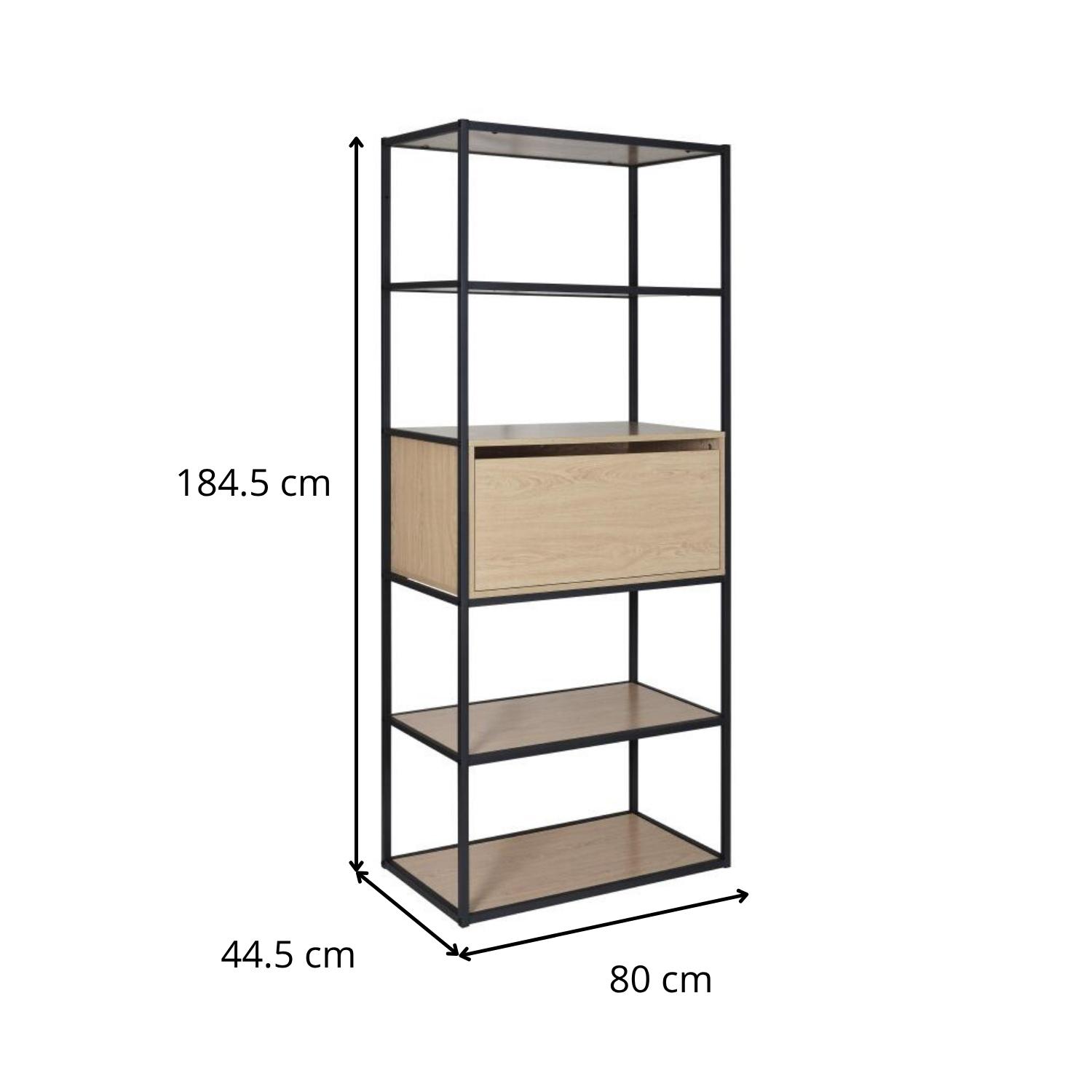 Portant vêtements bois et métal L80 x H184,5 cm -  OSLO