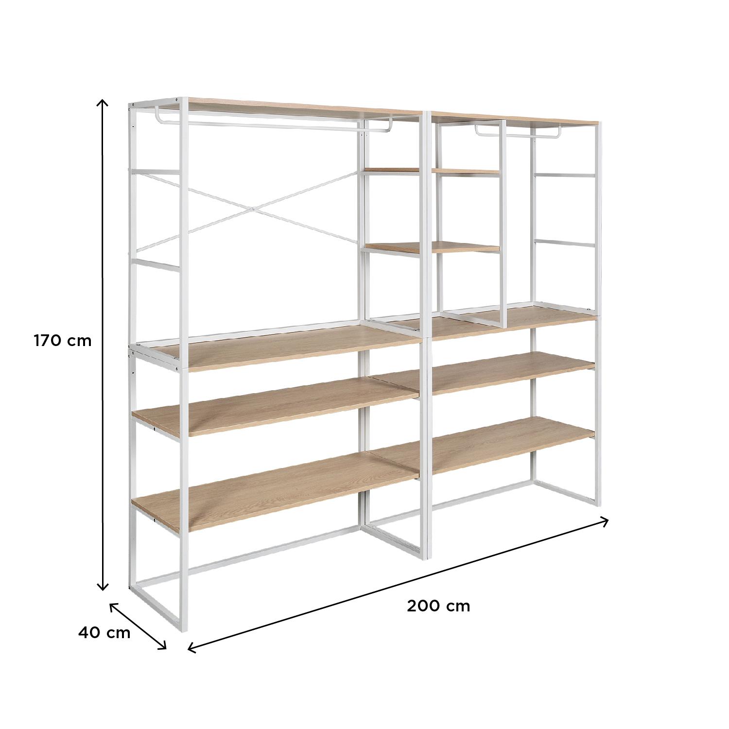 Portants vêtements sous combles modulables - Lot de 4