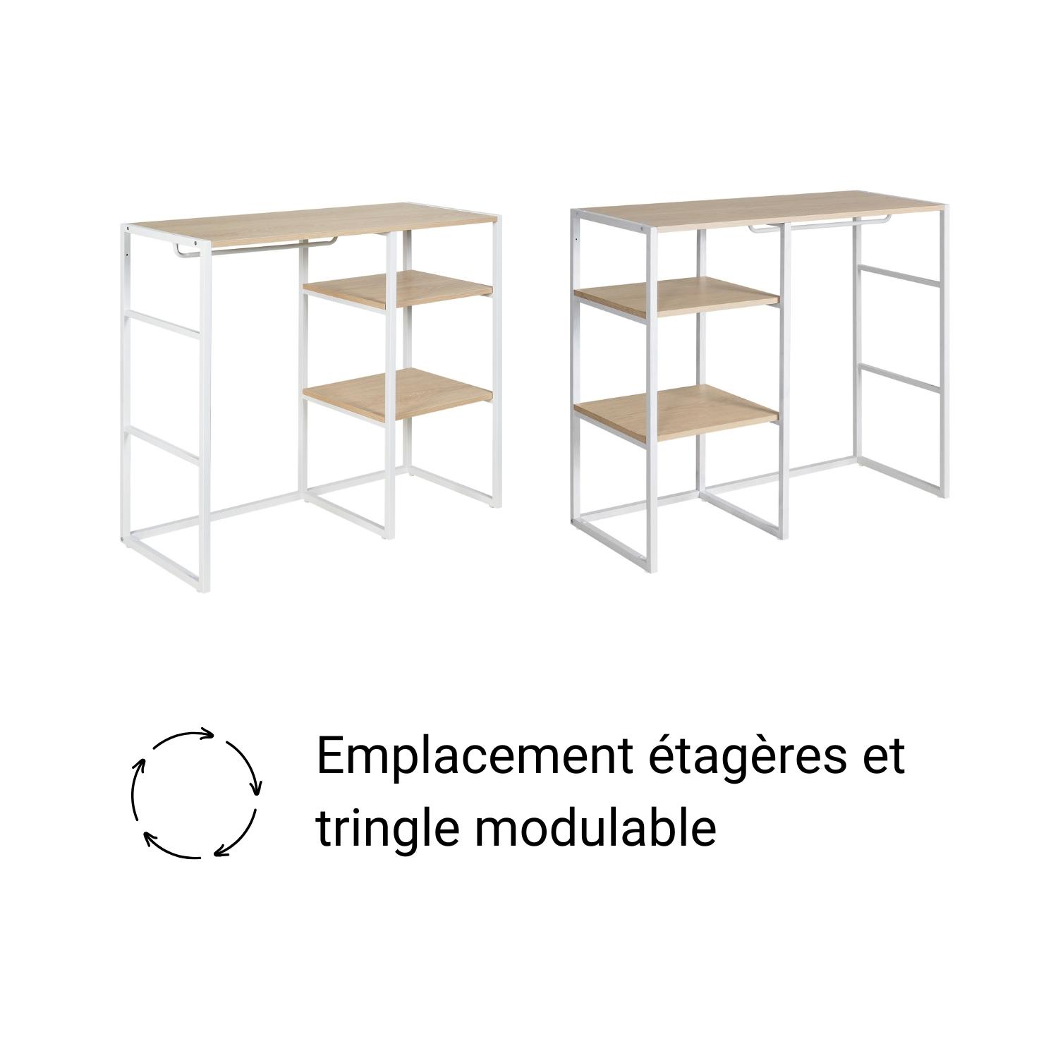 Portants vêtements sous combles modulables - Lot de 4