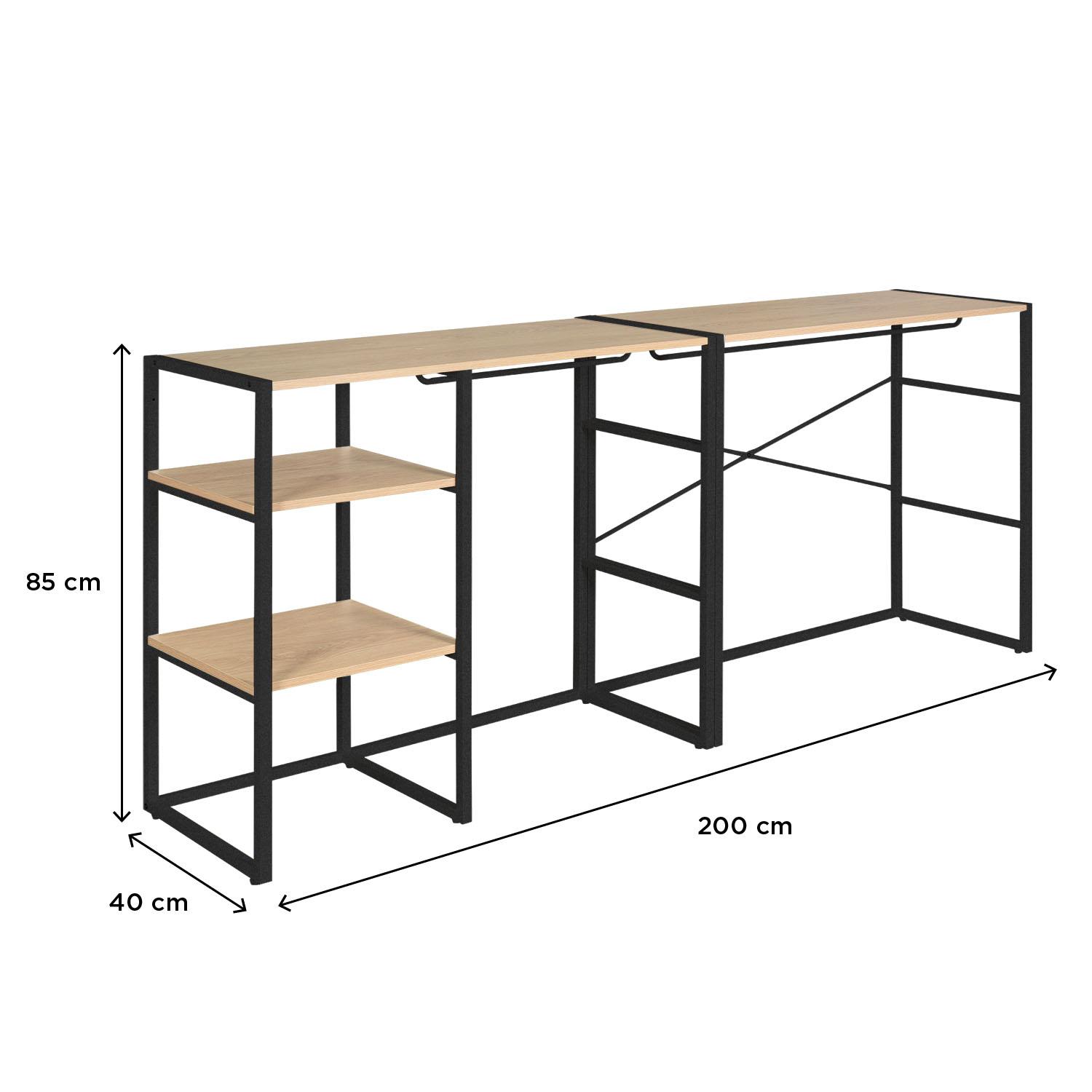 Portants vêtements sous combles modulables - Lot de 2