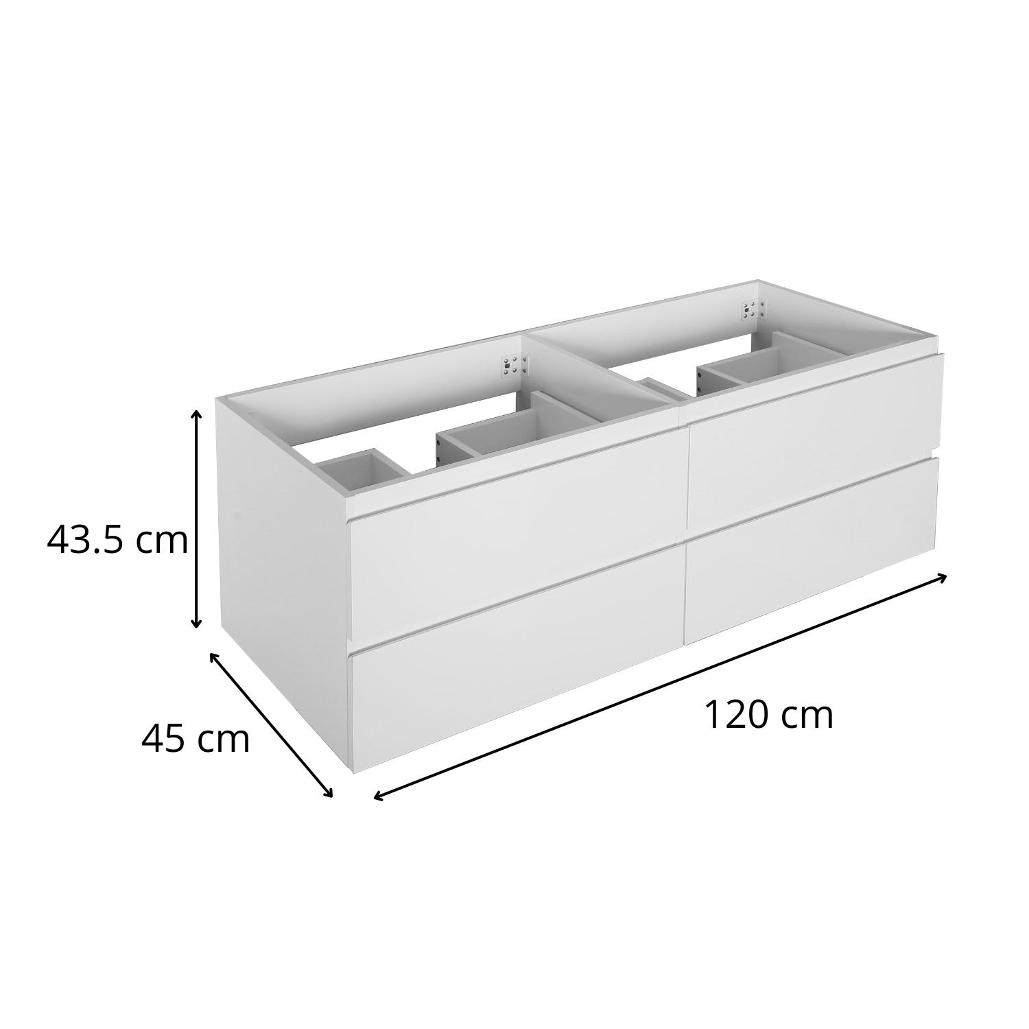 Meuble double vasque décor chêne  120cm