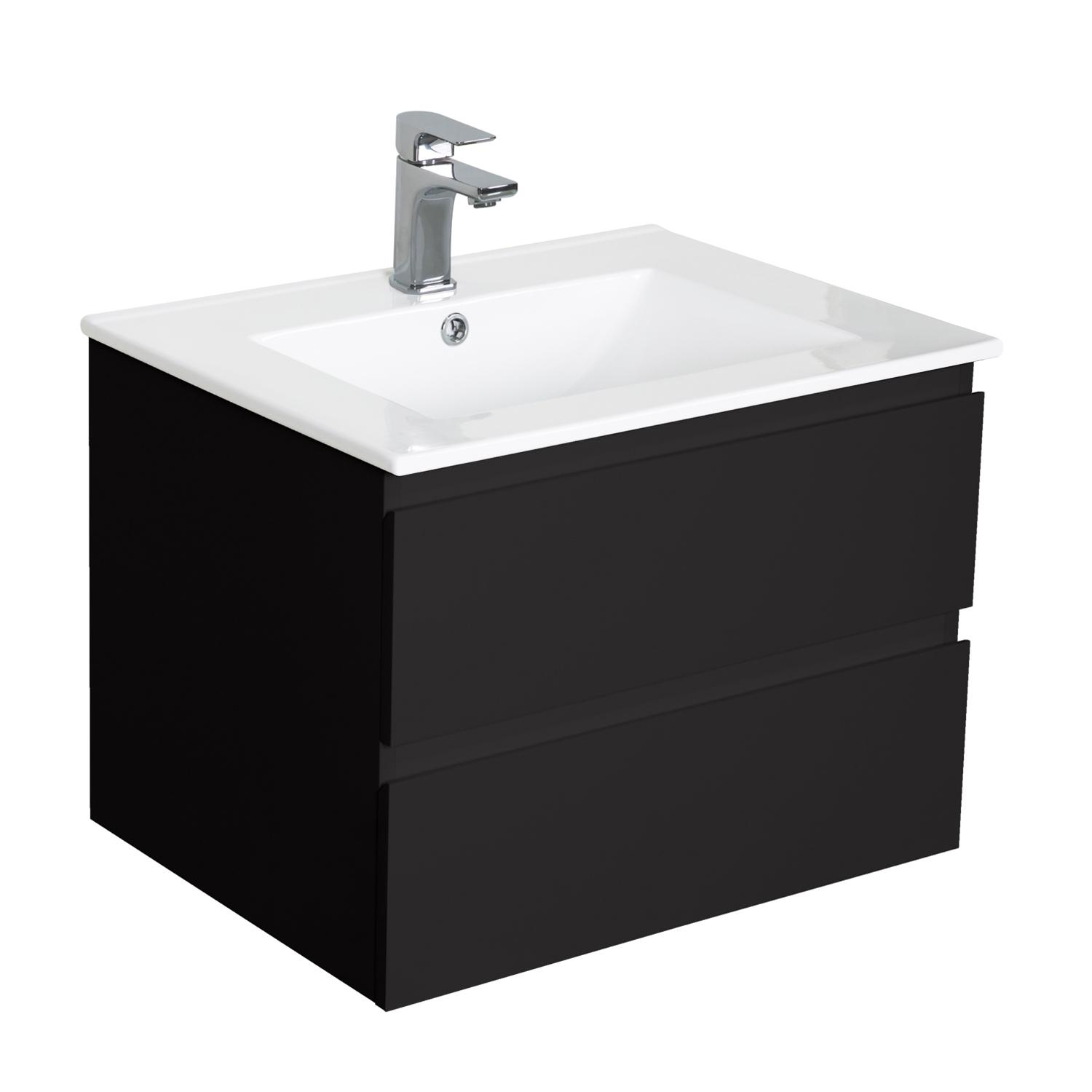 Meuble simple vasque décor chêne  60cm + vasque