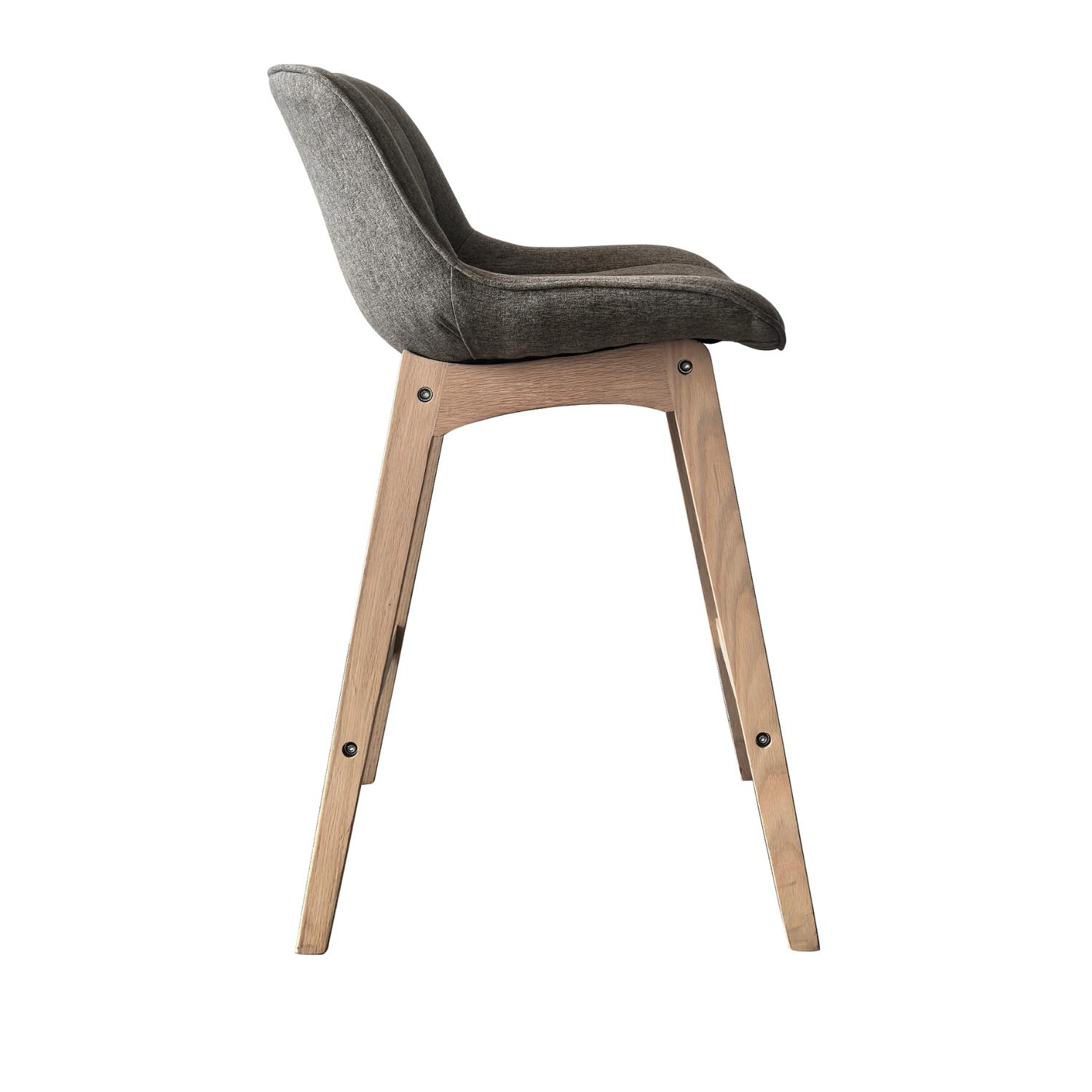 Lot de chaises d'îlot et bar en chêne et assise tissu 65cm