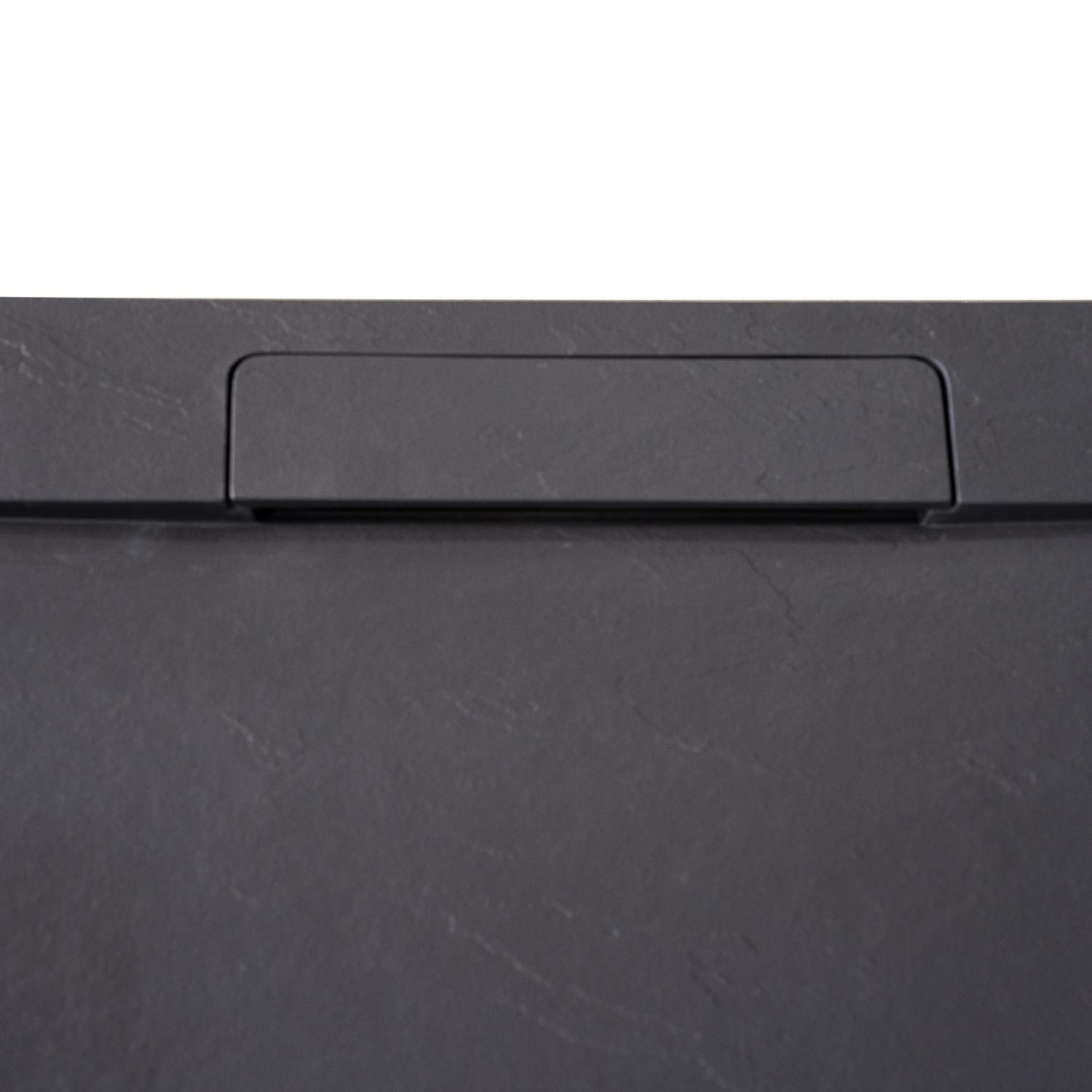 Receveur de douche mural aspect ardoise extra-plat gris anthracite LIVA