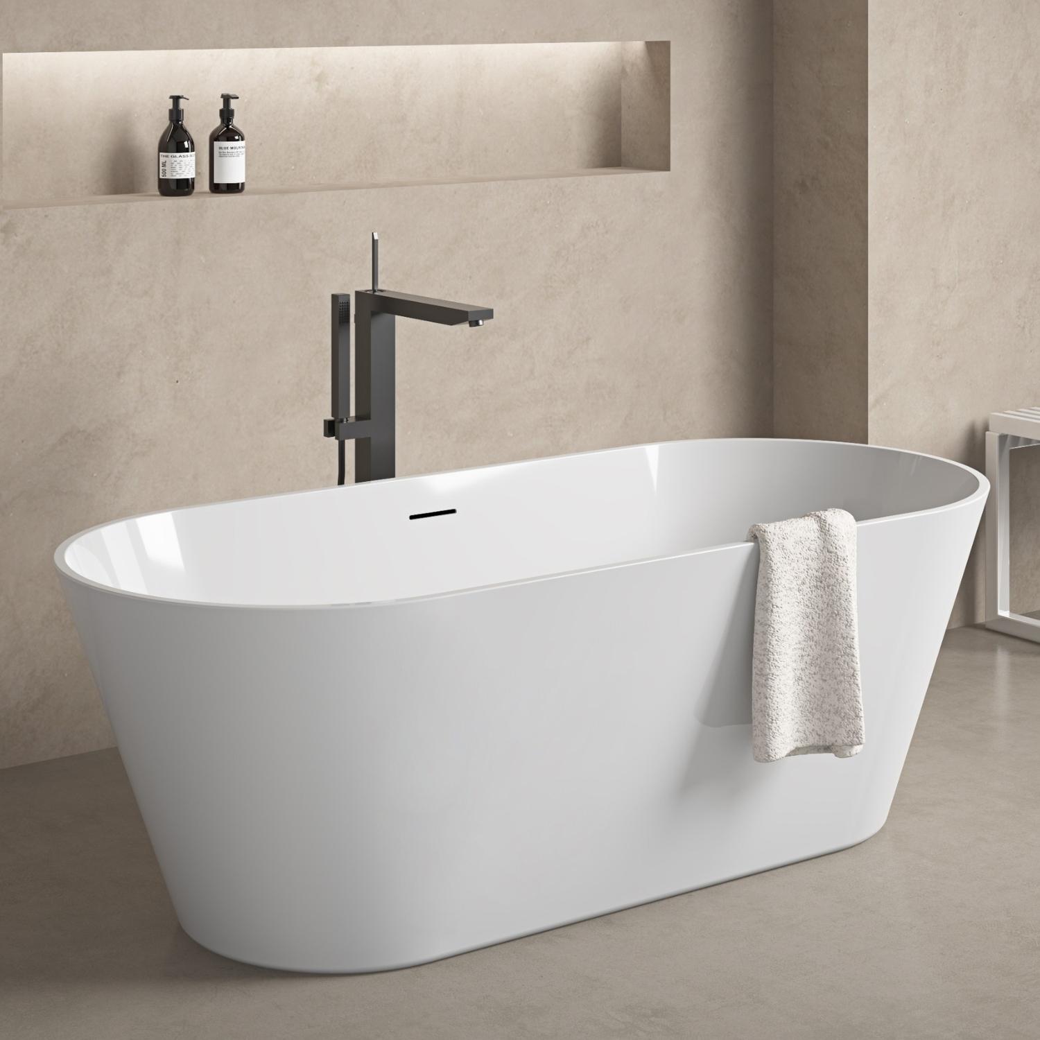 Baignoire îlot en acrylique blanche 170cm