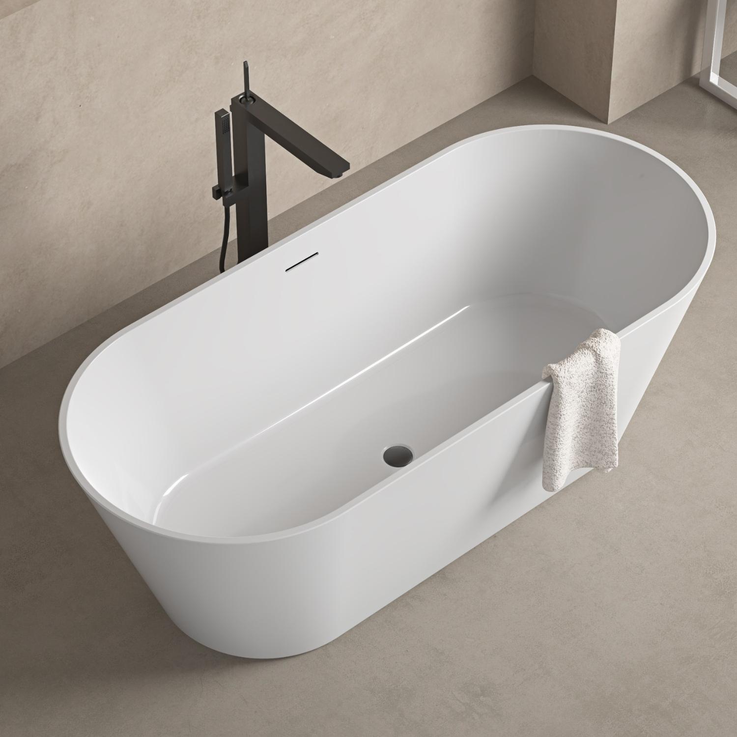Baignoire îlot en acrylique blanche 170cm
