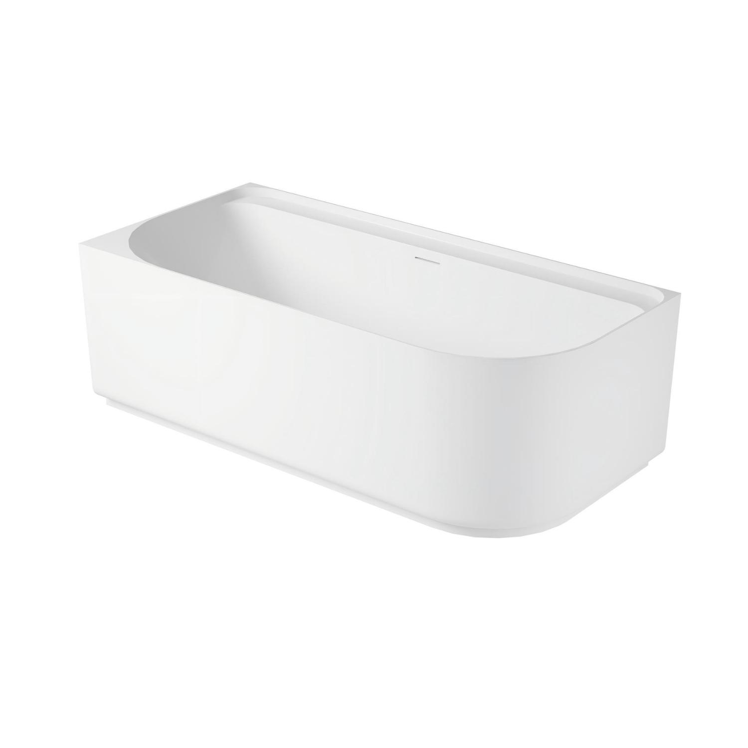 Baignoire acrylique semi-îlot blanche 170cm - Angle gauche