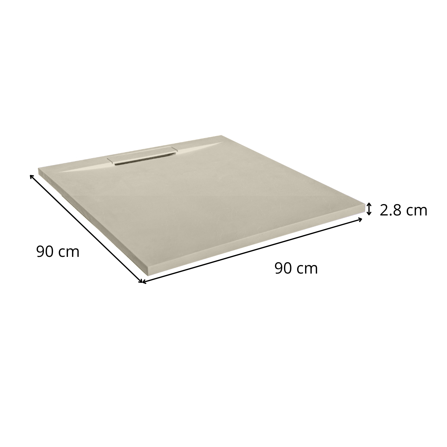 Receveur de douche aspect pierre extra-plat sable