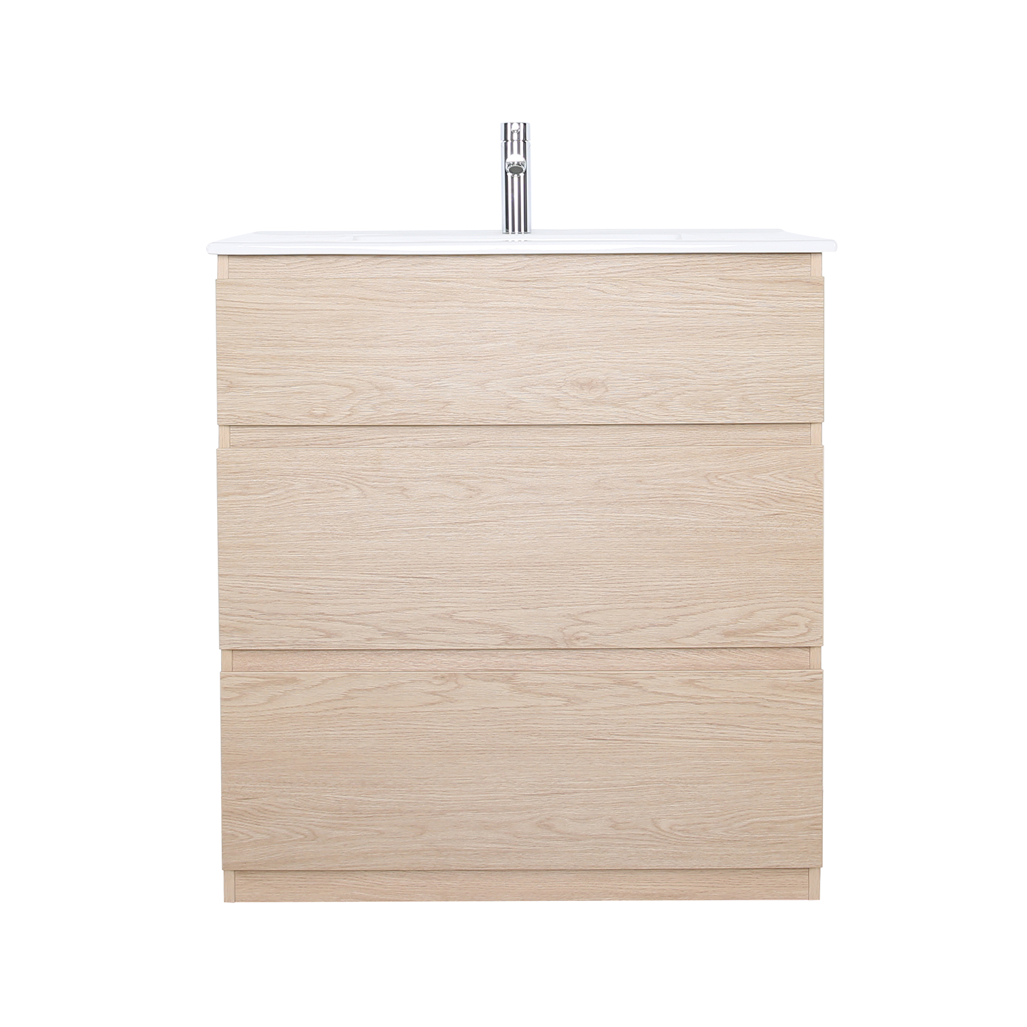 Meuble simple vasque sur pieds 80cm - avec  plan vasque céramique
