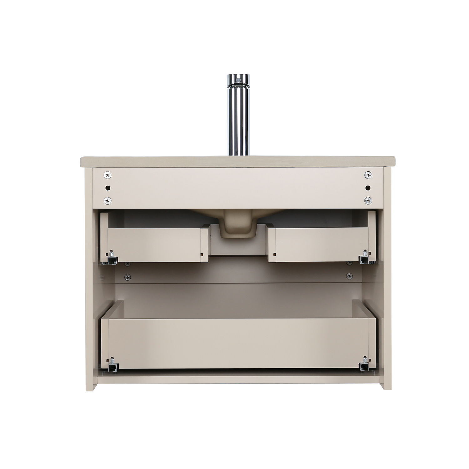 Meuble simple vasque suspendu 60cm - avec plan vasque céramique