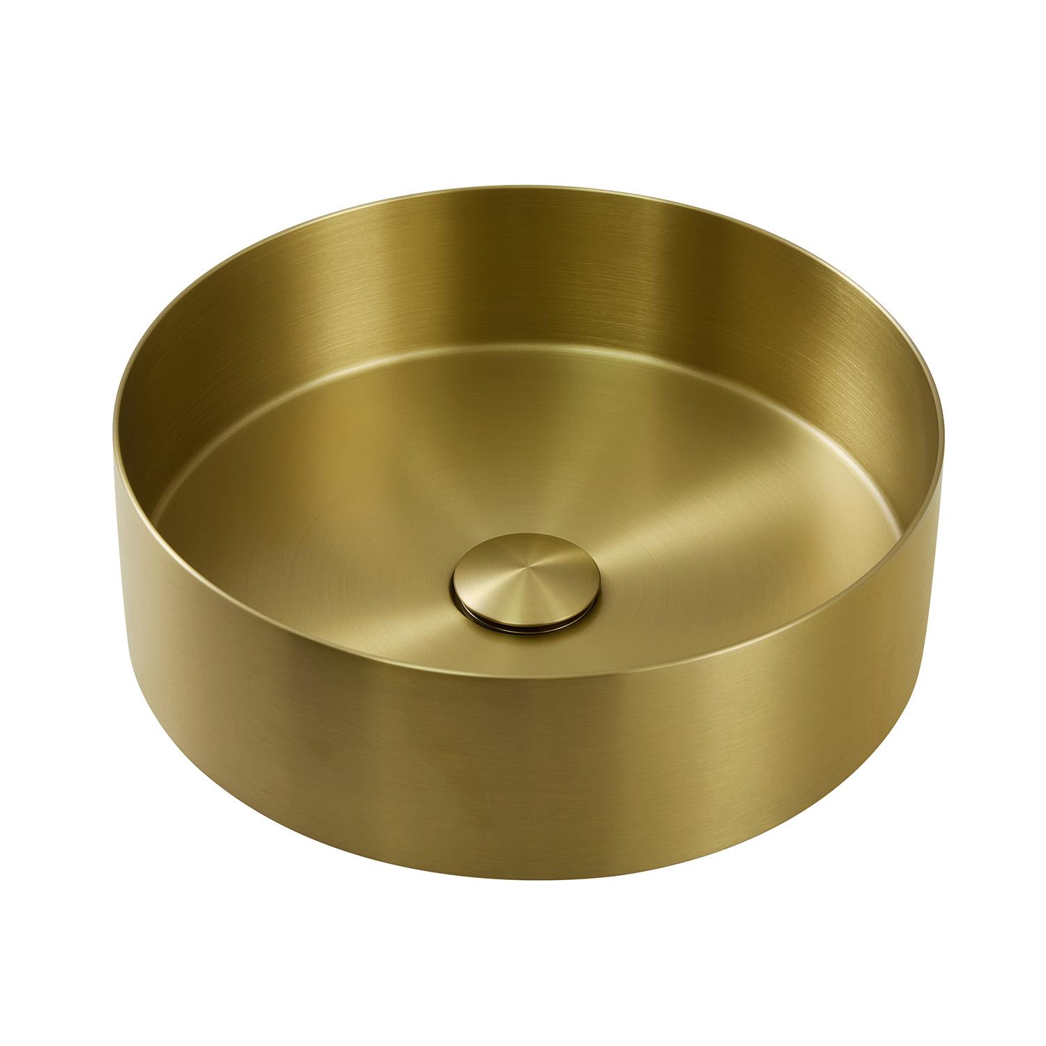 Vasque à poser ronde en inox 36 cm