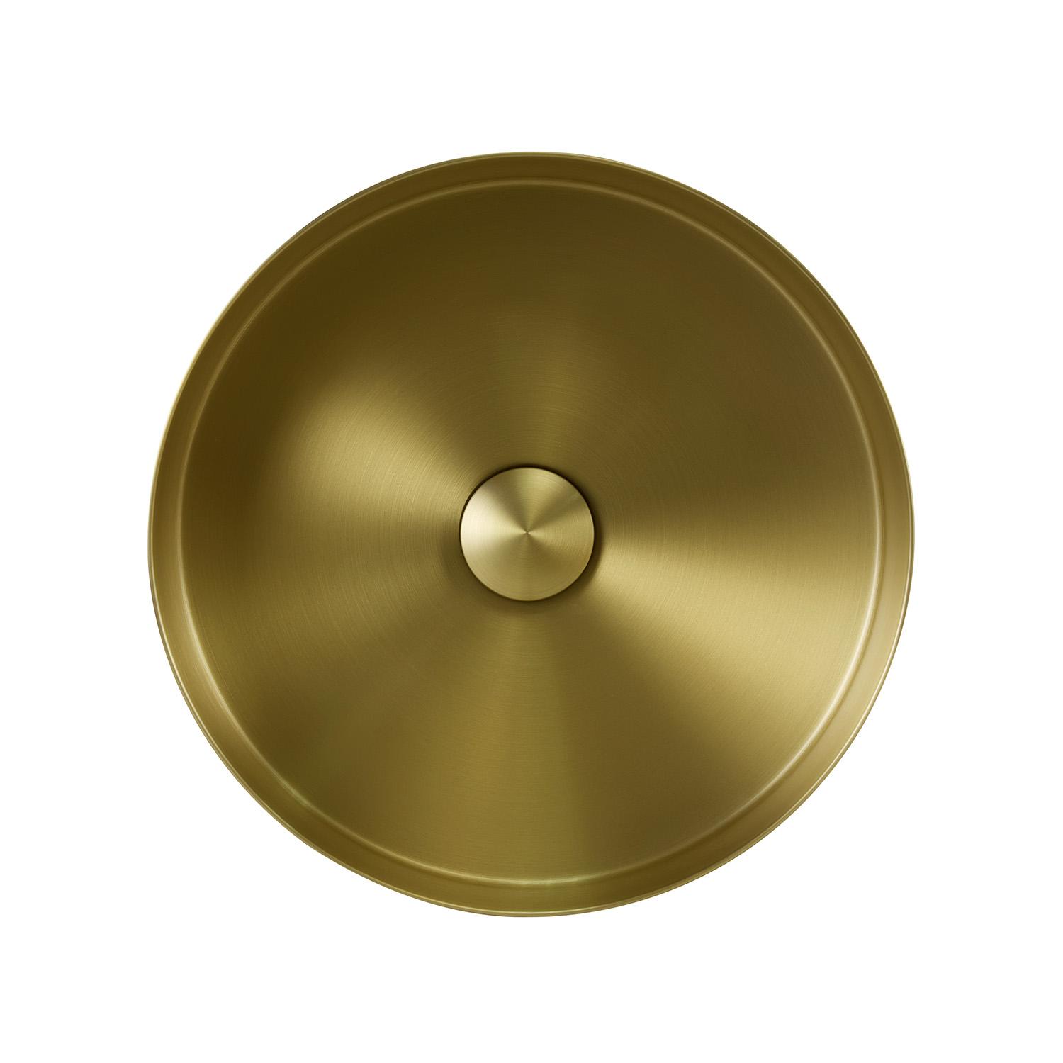 Vasque à poser ronde en inox 36 cm
