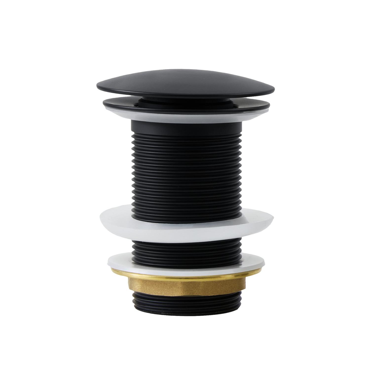 Vasque à poser ronde noire mate en acier inoxydable 36cm FUSION avec bonde.