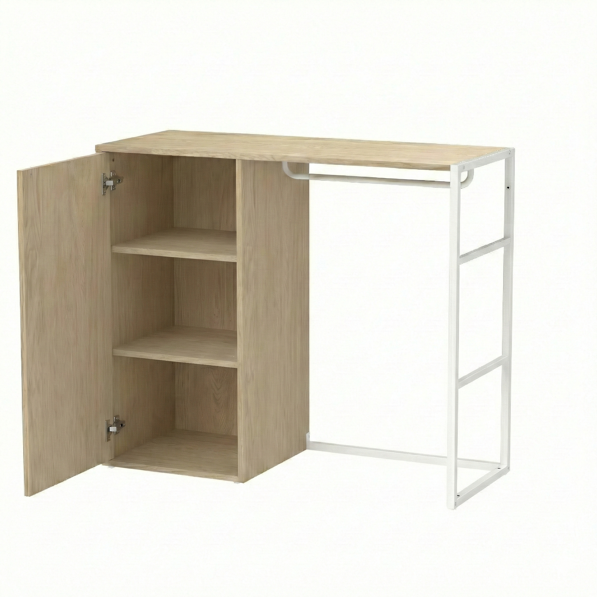 Lot de 2 portants vêtements sous combles modulables 200x85cm