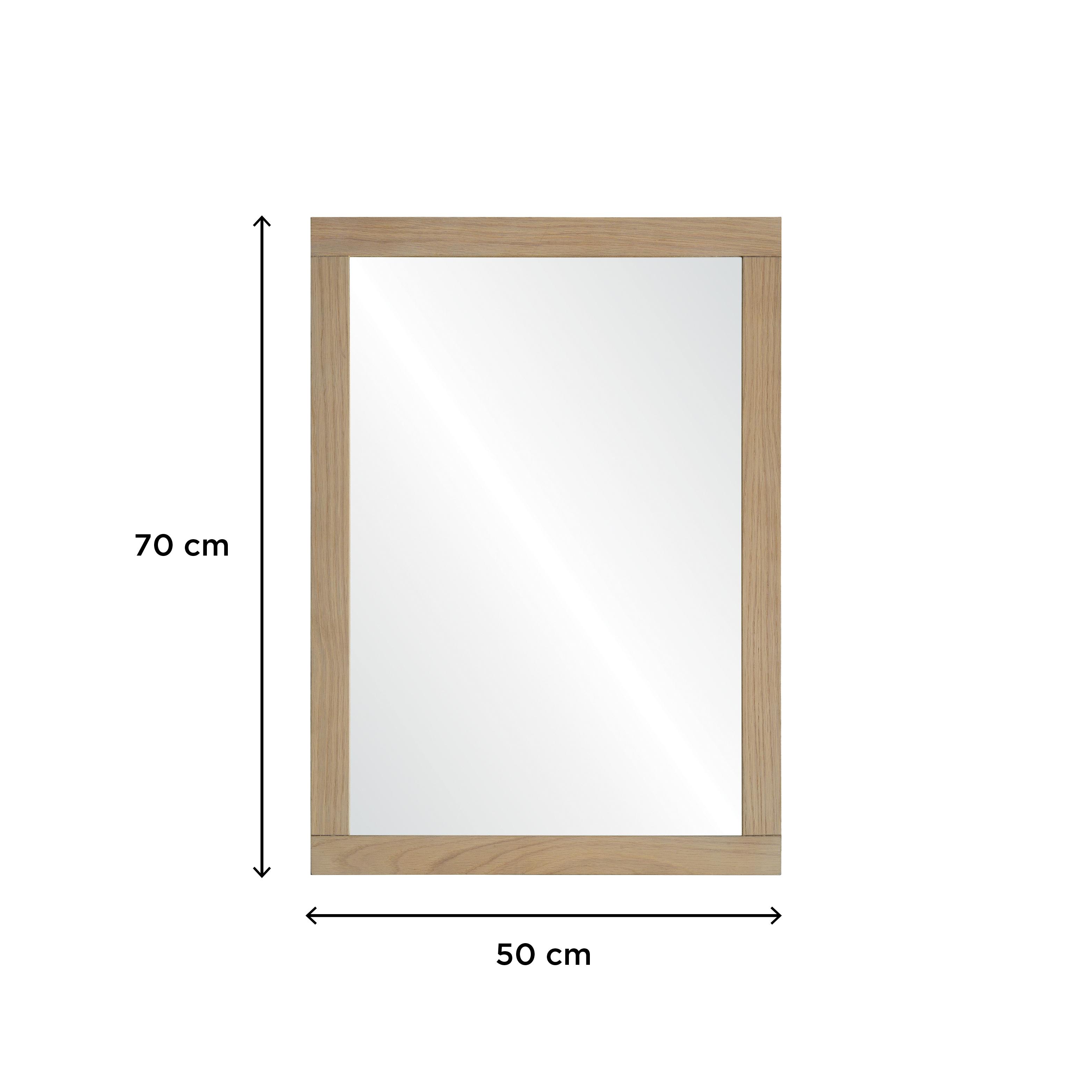 Ensemble simple vasque 90cm chêne avec vasque, robinet, miroir et colonne