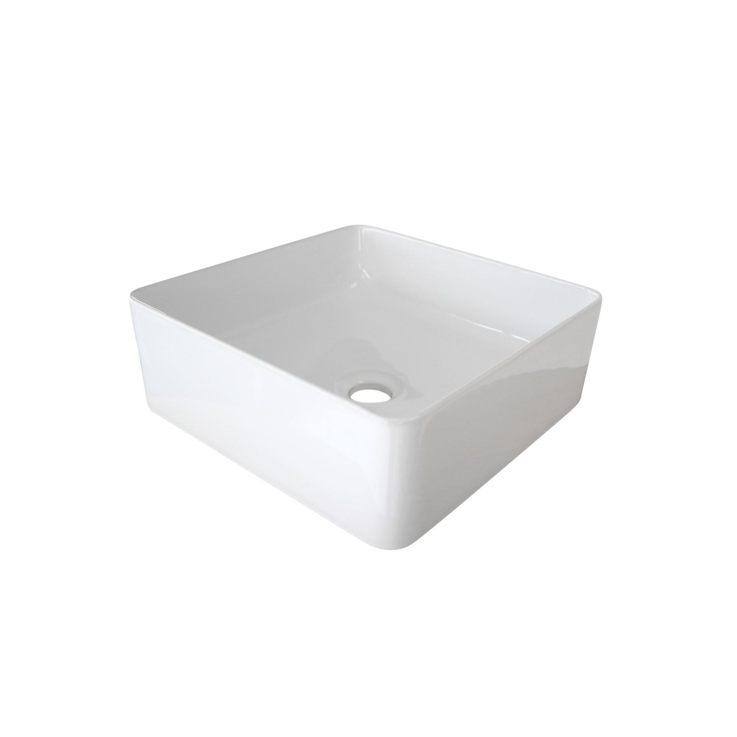 Ensemble simple vasque 90cm chêne avec vasque, robinet et miroir