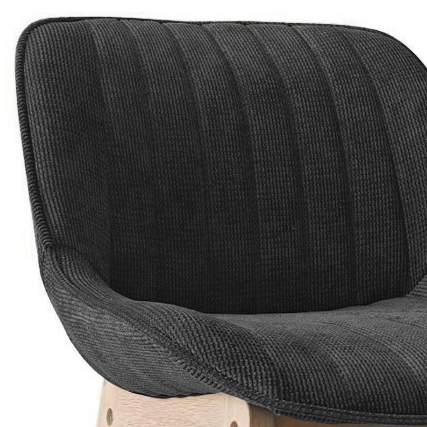Lot de chaises d'îlot et bar en chêne et assise tissu velours côtelé H65cm